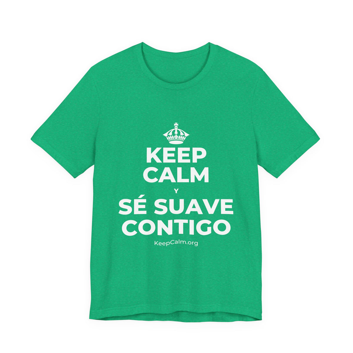 KEEP CALM Y SÉ SUAVE CONTIGO T-Shirt (Baby Blue–Silver)