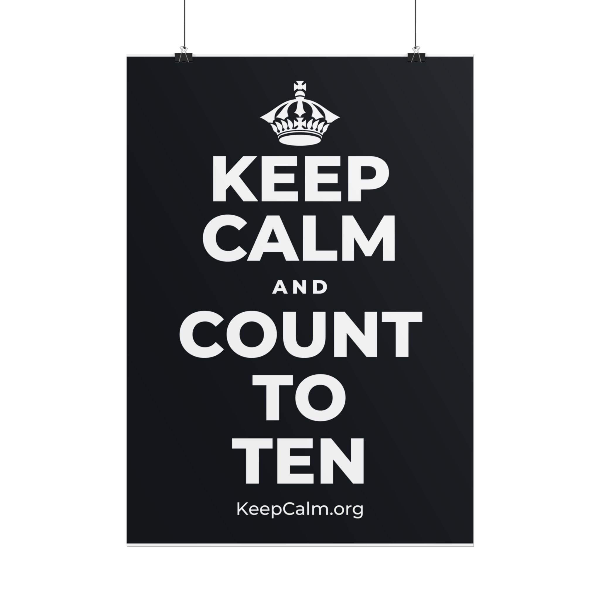KEEP CALM AND COUNT TO TEN Poster (Dark)