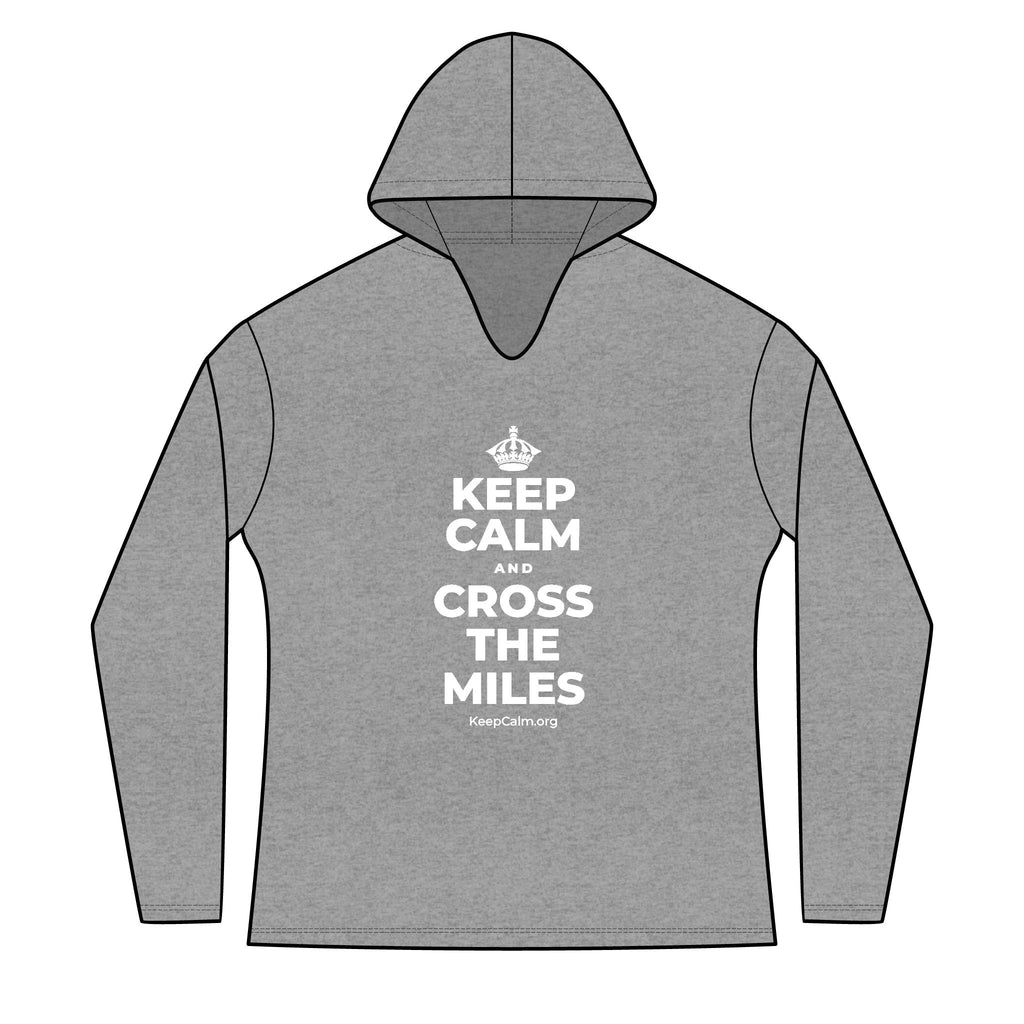 KEEP CALM AND CROSS THE MILES Women's Long Sleeve Hoodie