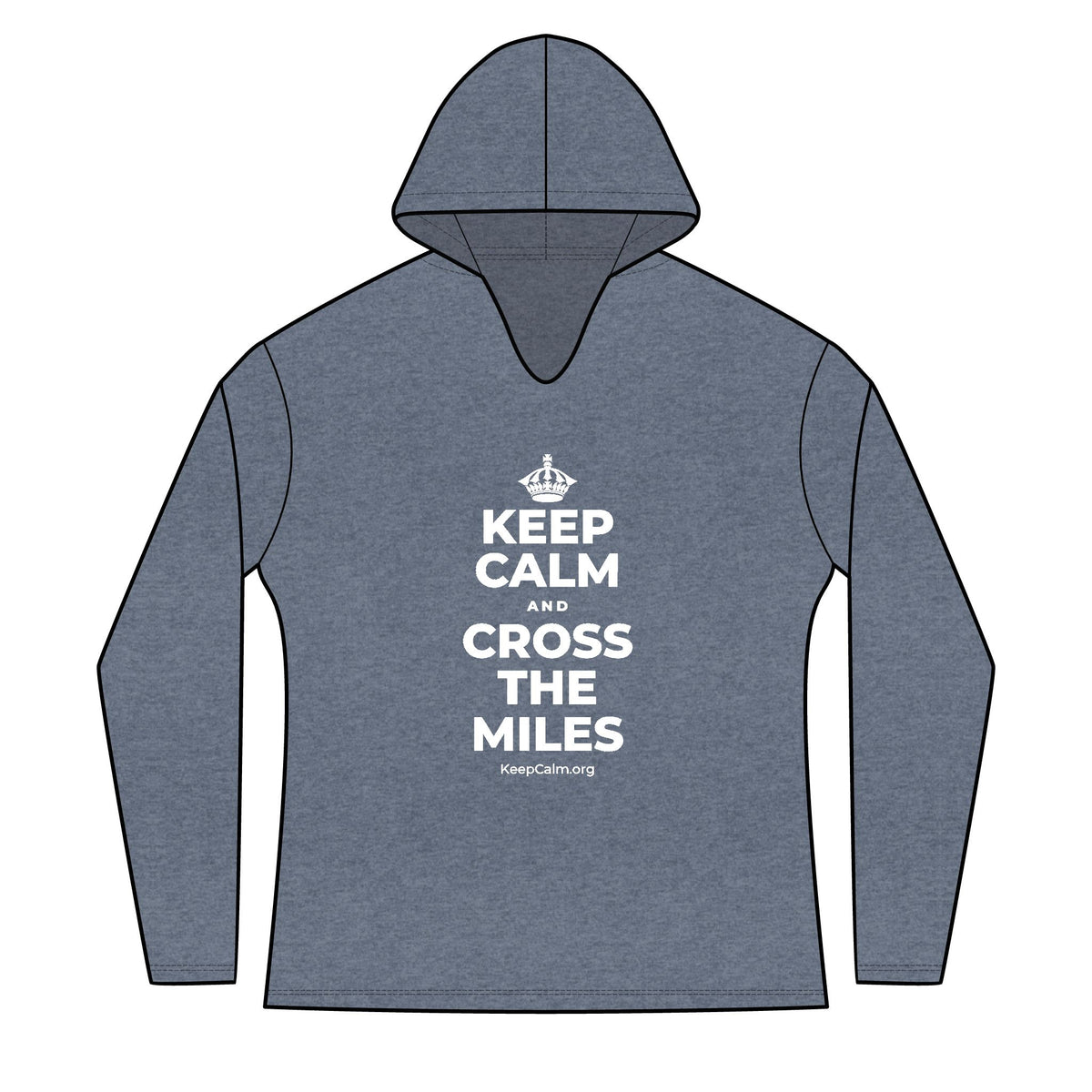 KEEP CALM AND CROSS THE MILES Women's Long Sleeve Hoodie