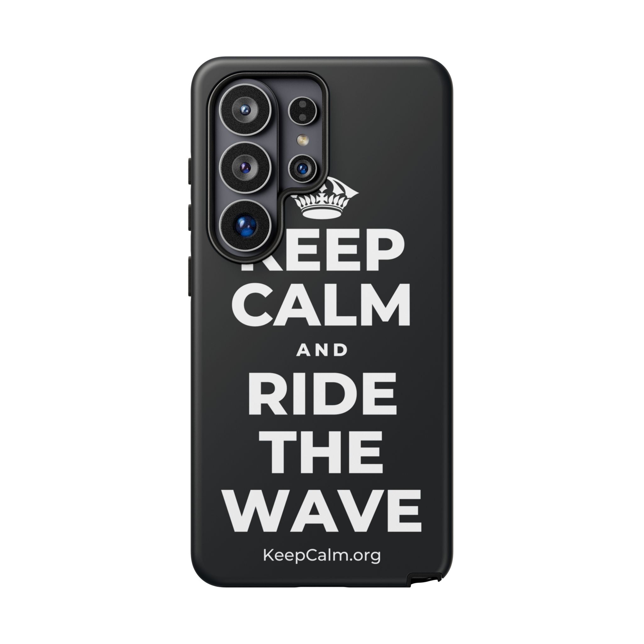 KEEP CALM AND RIDE THE WAVE Phone Case (Dark)
