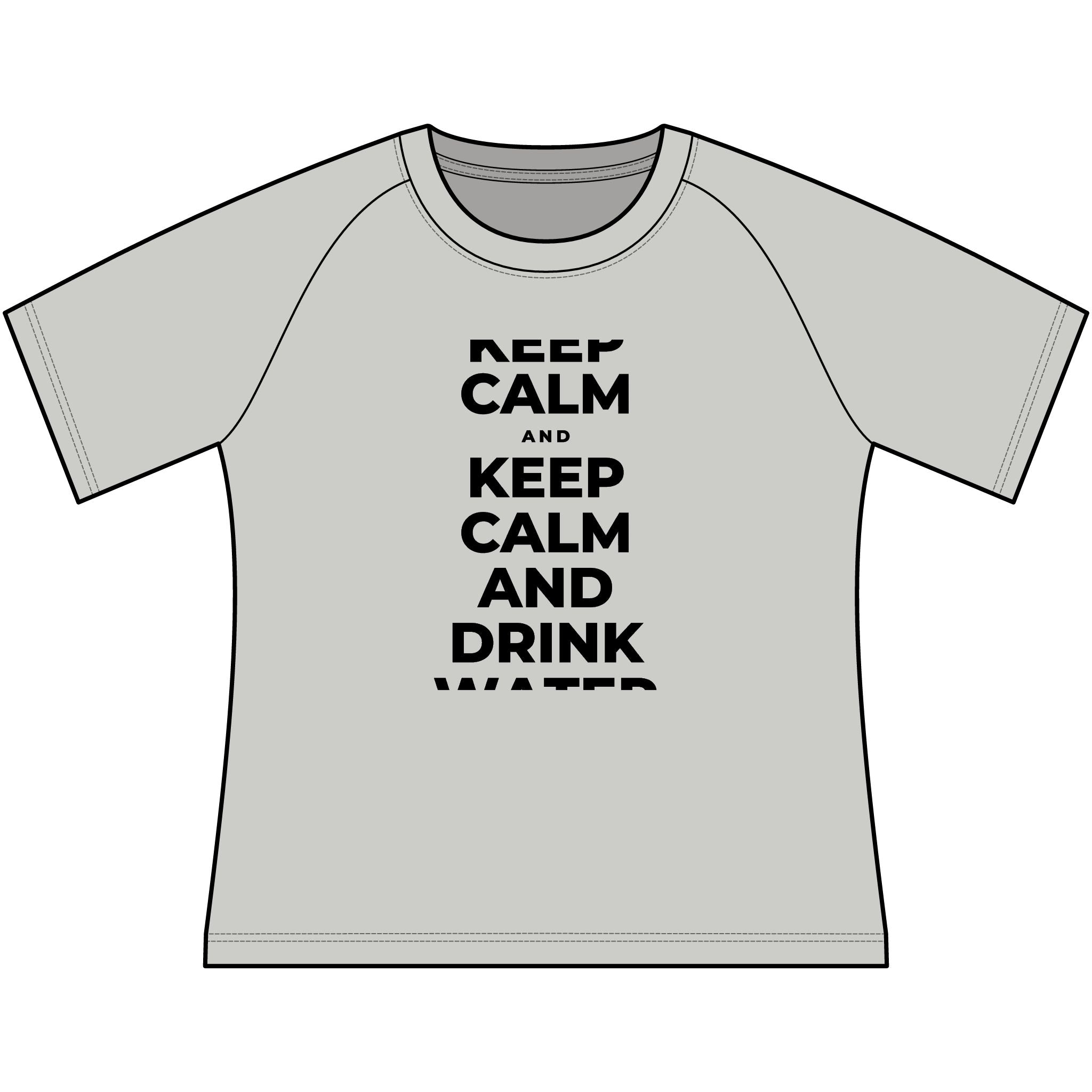 KEEP CALM AND DRINK WATER Women's Raglan Tee