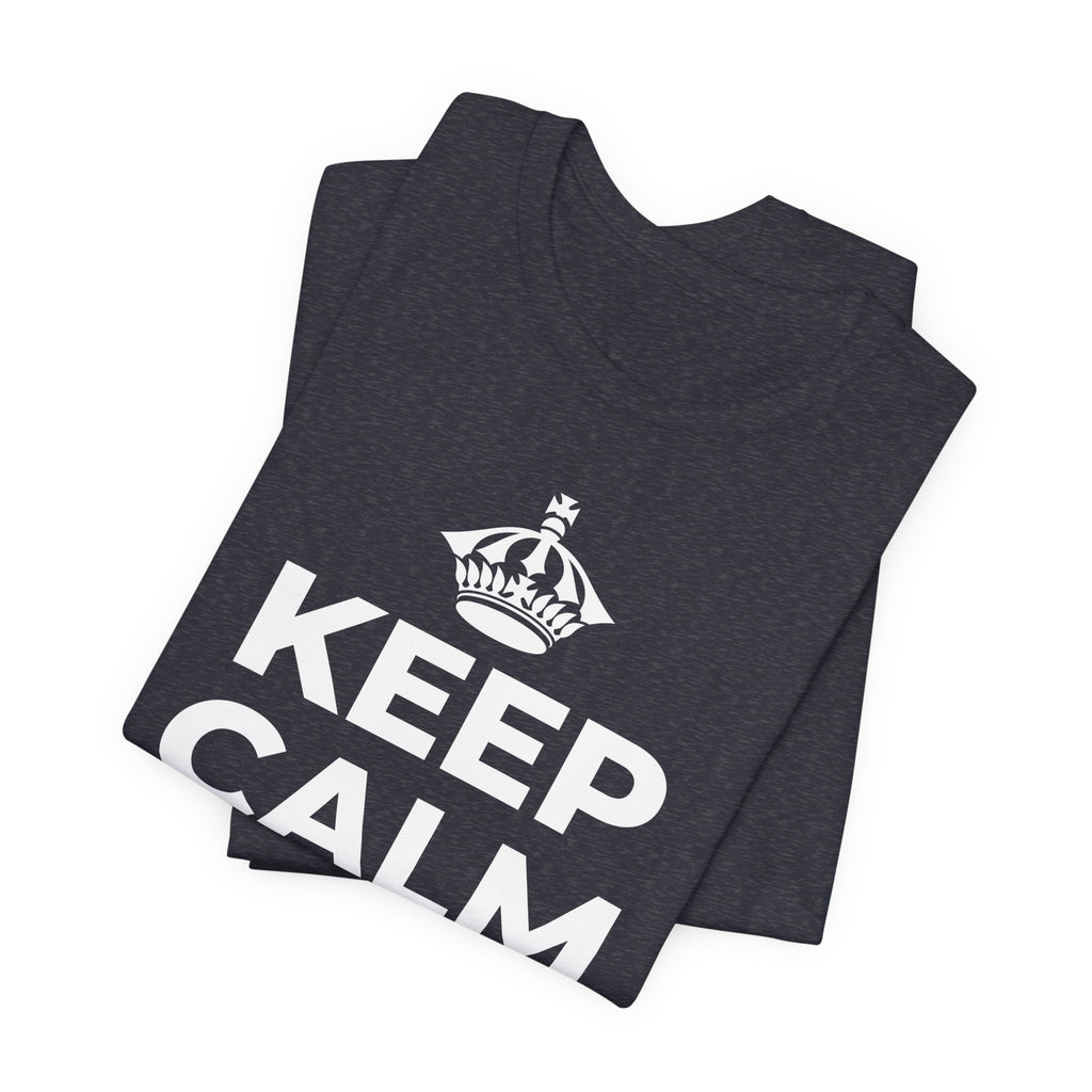 KEEP CALM AND 去踩踩草地 T-Shirt (White–Asphalt)