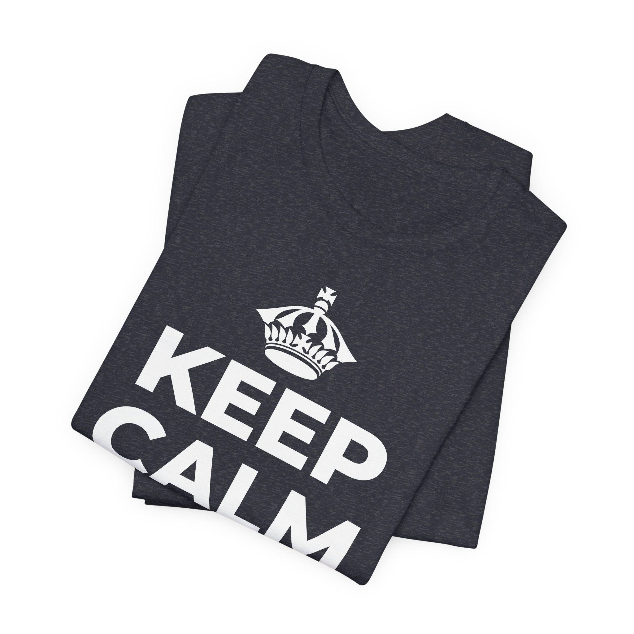 KEEP CALM AND 去踩踩草地 T-Shirt (White–Asphalt)