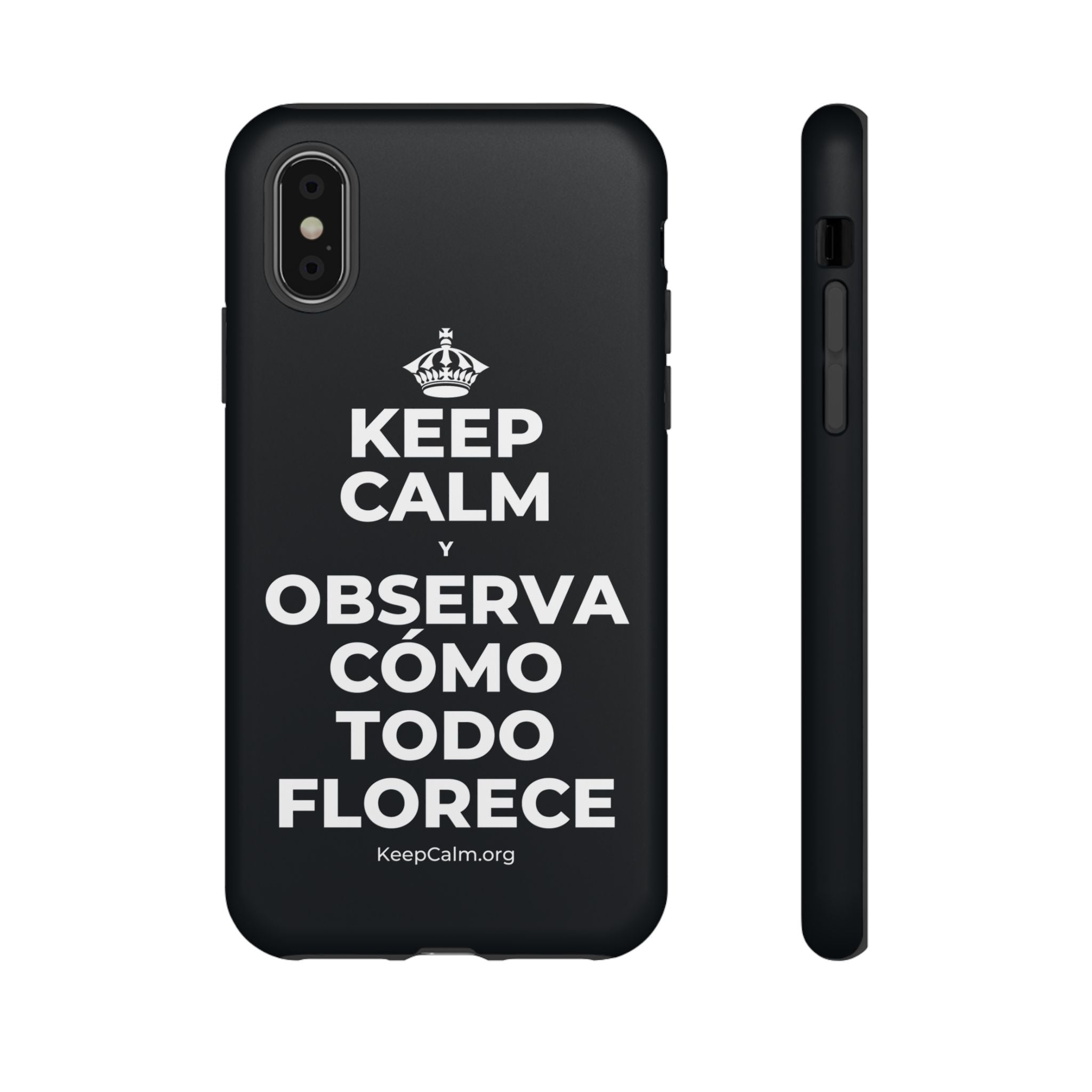 KEEP CALM Y OBSERVA CÓMO TODO FLORECE Phone Case (Dark)
