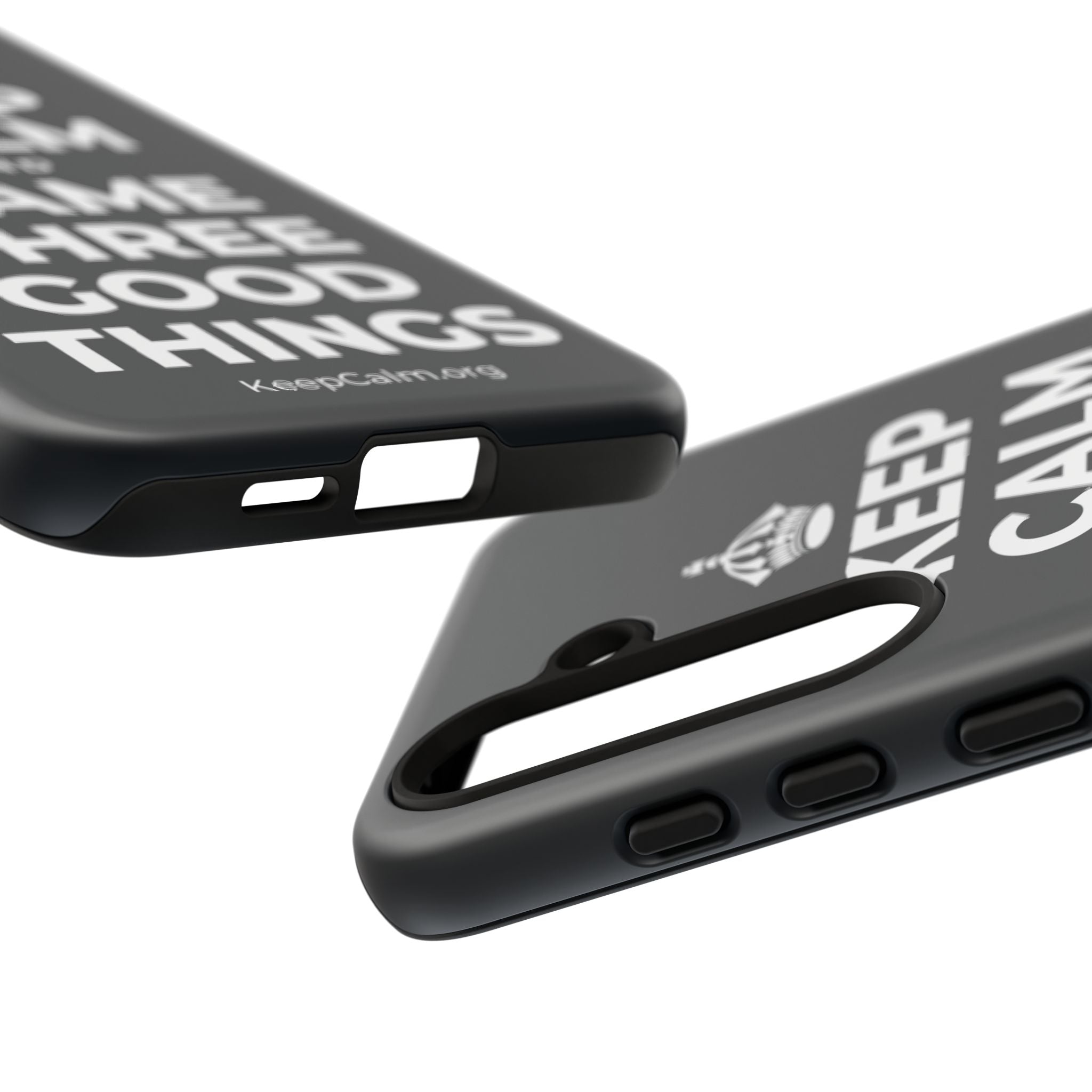KEEP CALM AND NAME THREE GOOD THINGS Phone Case (Dark)
