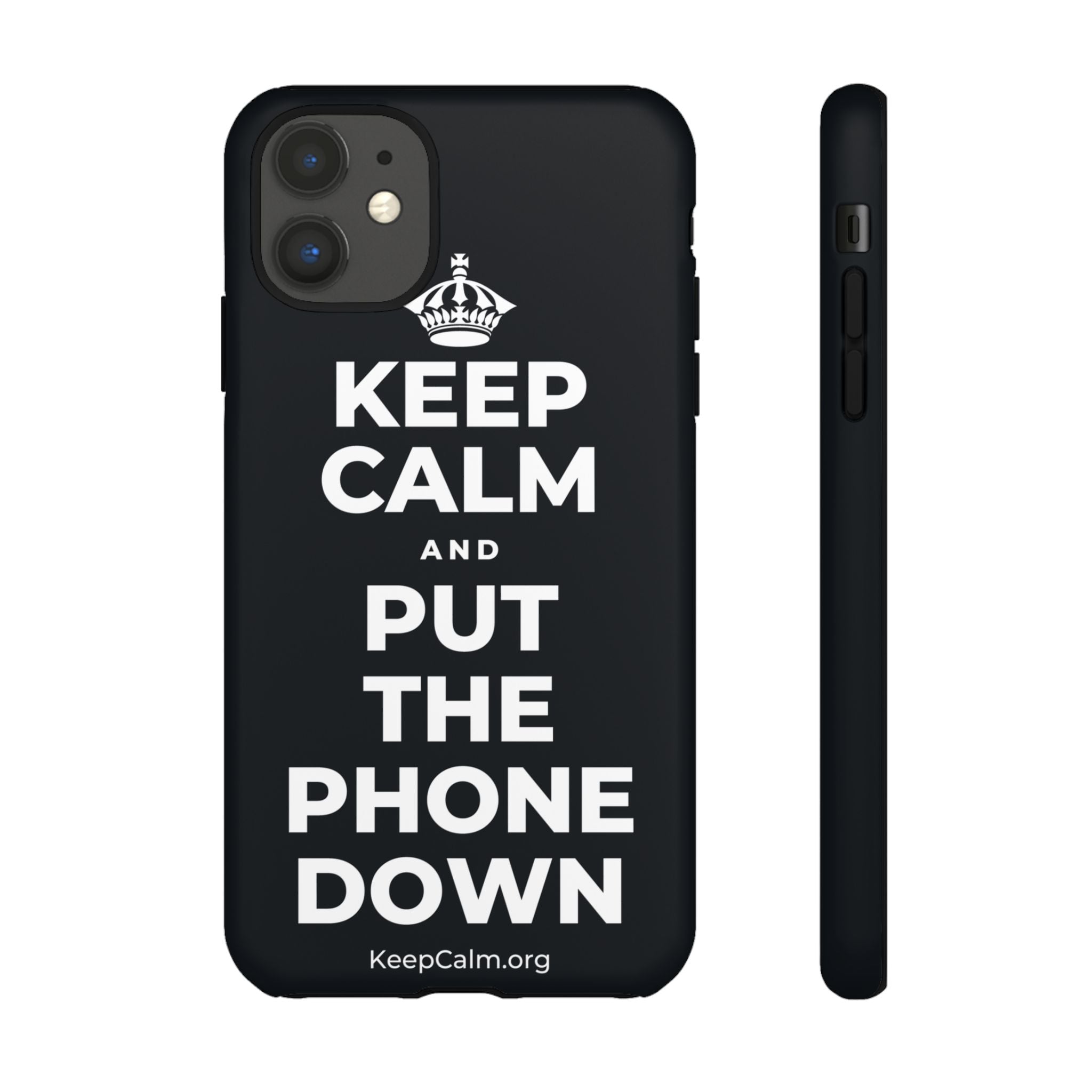 KEEP CALM AND PUT THE PHONE DOWN Phone Case (Dark)