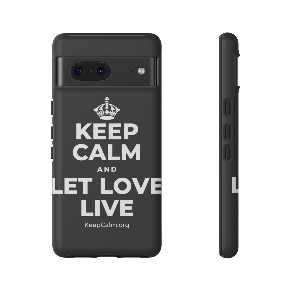KEEP CALM AND LET LOVE LIVE Phone Case (Dark)