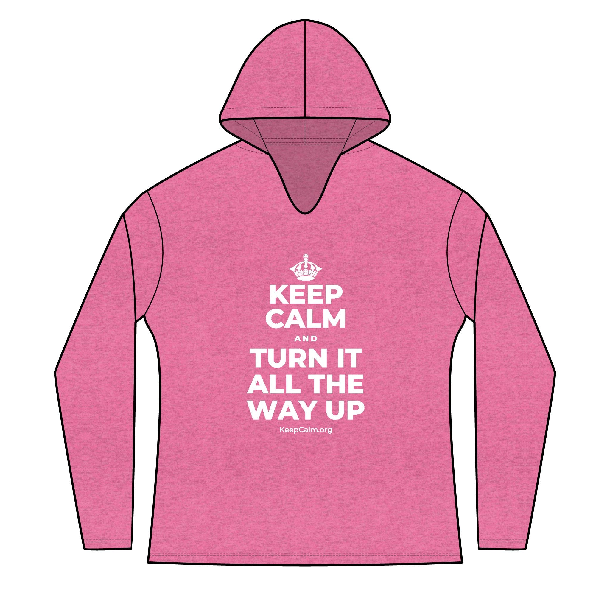 KEEP CALM AND TURN IT ALL THE WAY UP Women's Long Sleeve Hoodie