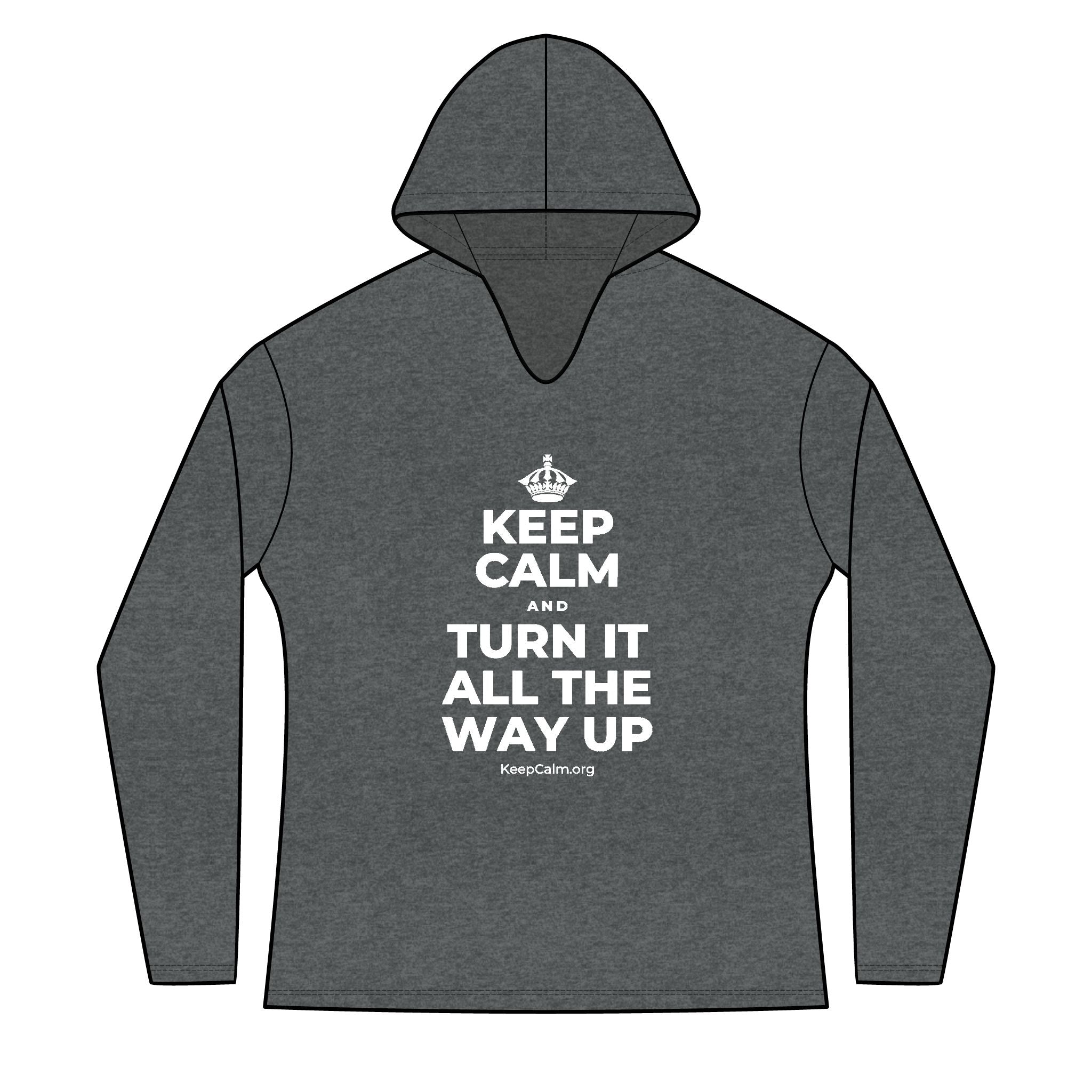 KEEP CALM AND TURN IT ALL THE WAY UP Women's Long Sleeve Hoodie