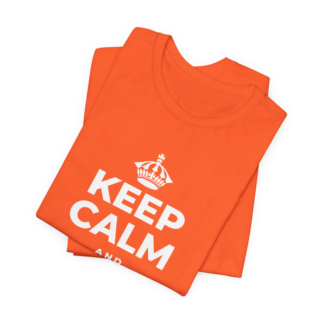KEEP CALM AND CATCH THE SUN T-Shirt (Baby Blue–Silver)
