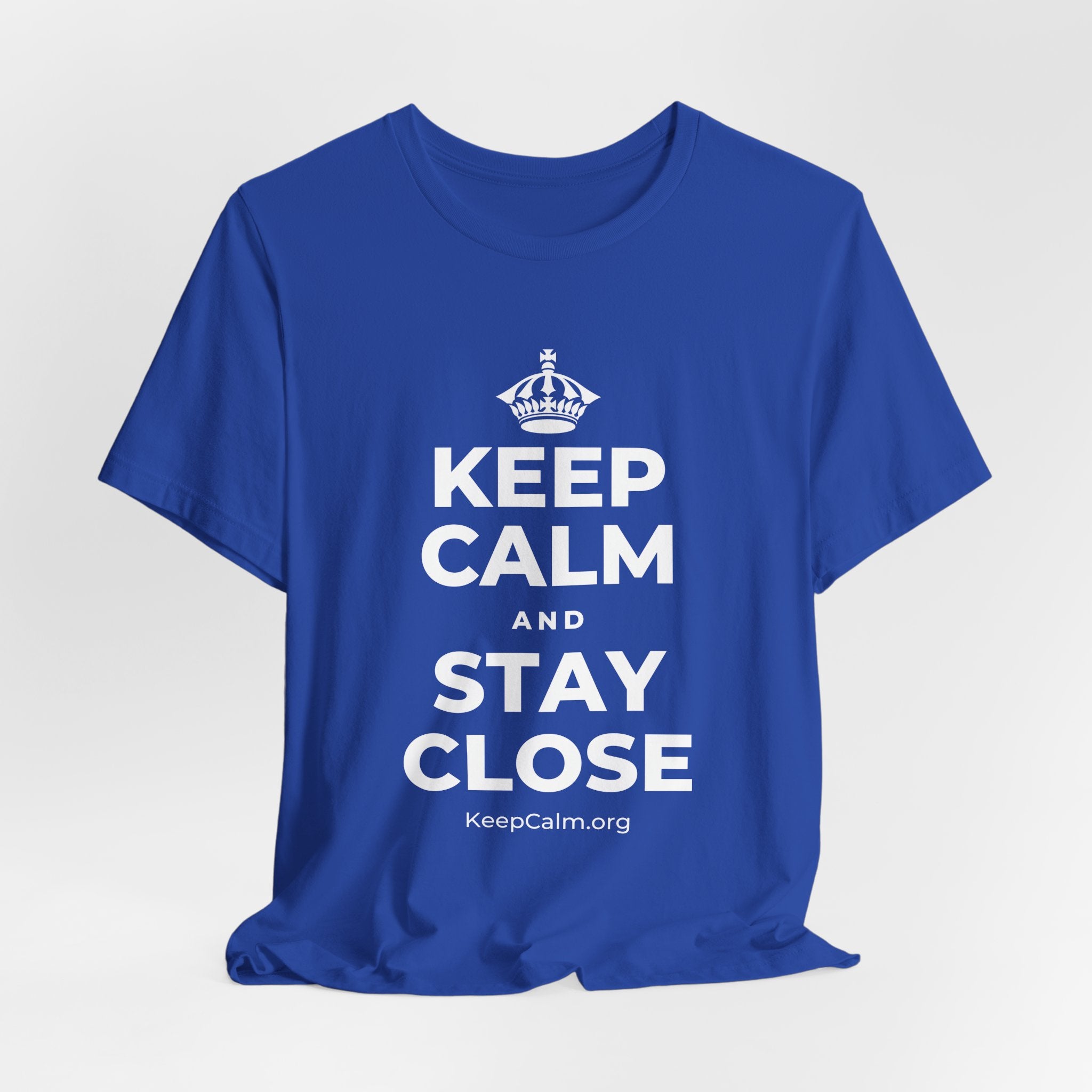 KEEP CALM AND STAY CLOSE T-Shirt (Soft Cream–Heather Mauve)