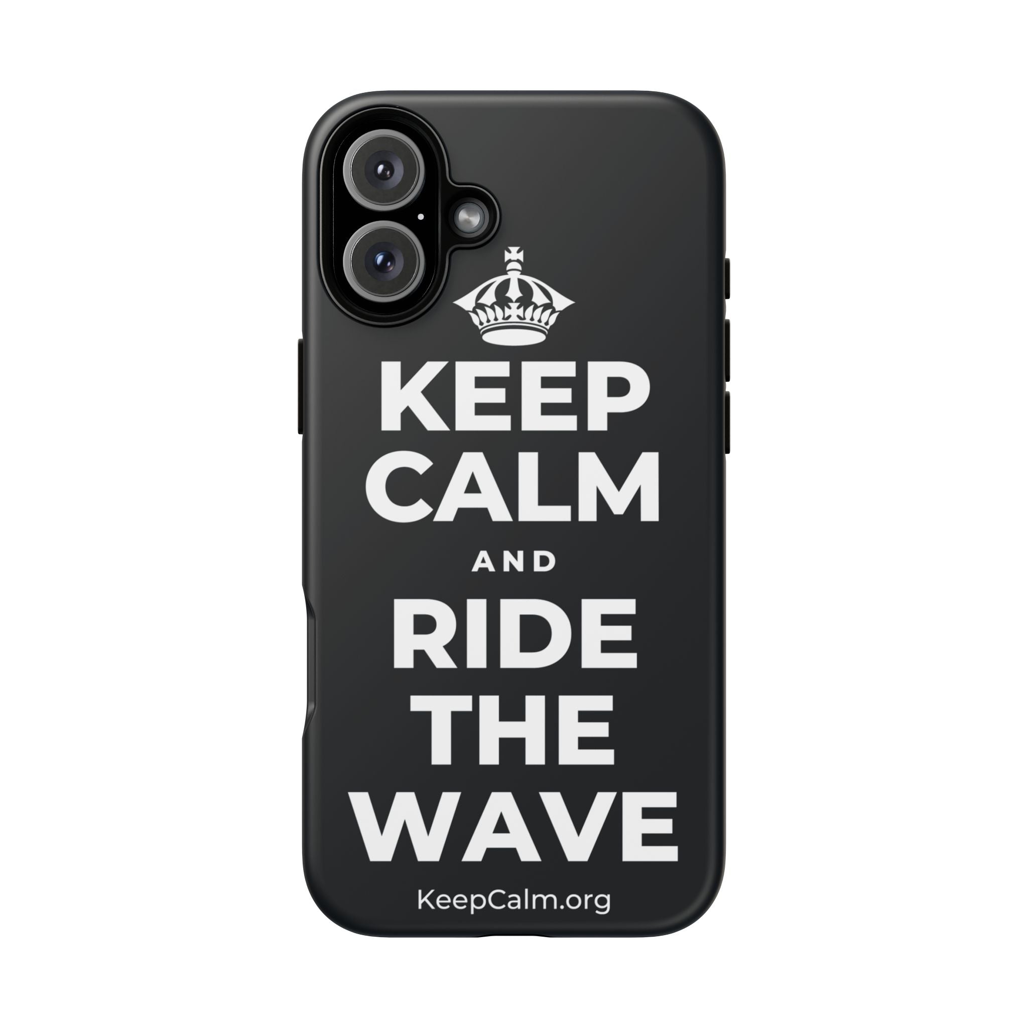 KEEP CALM AND RIDE THE WAVE Phone Case (Dark)