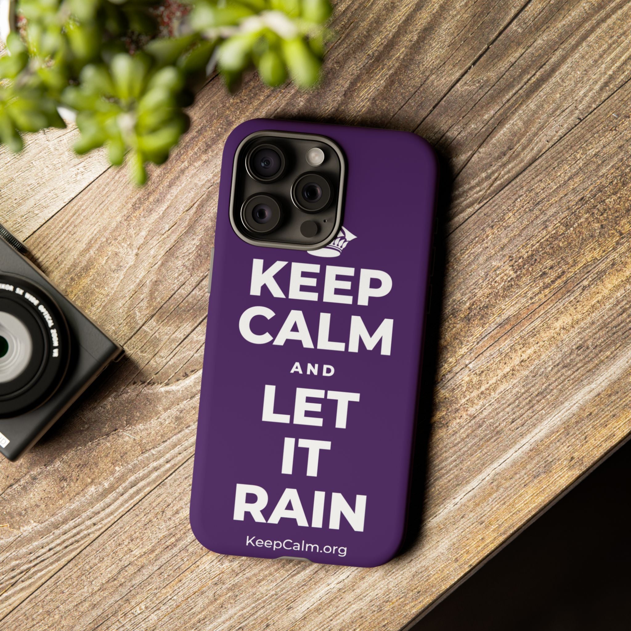 KEEP CALM AND LET IT RAIN Phone Case