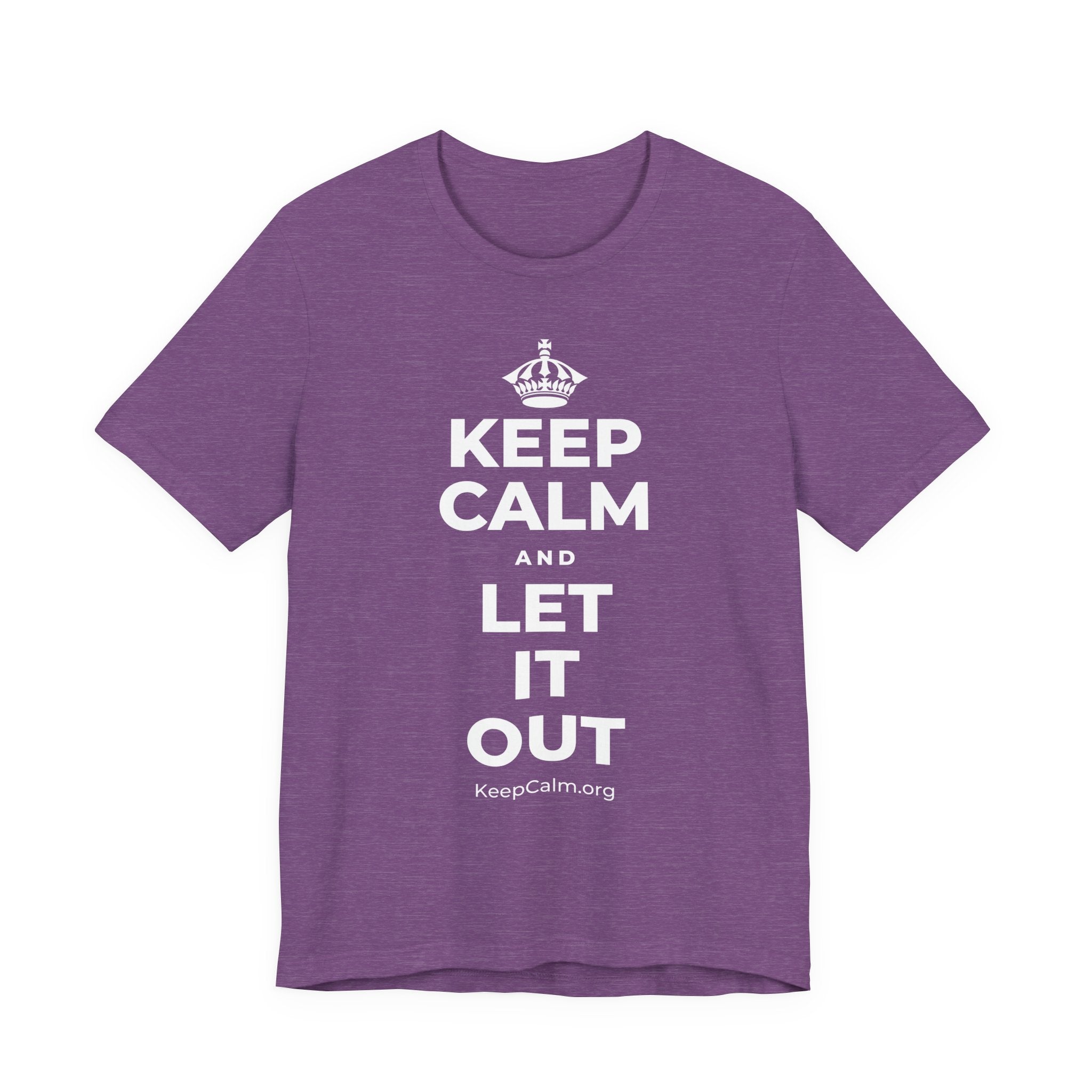 KEEP CALM AND LET IT OUT T-Shirt (Baby Blue–Silver)