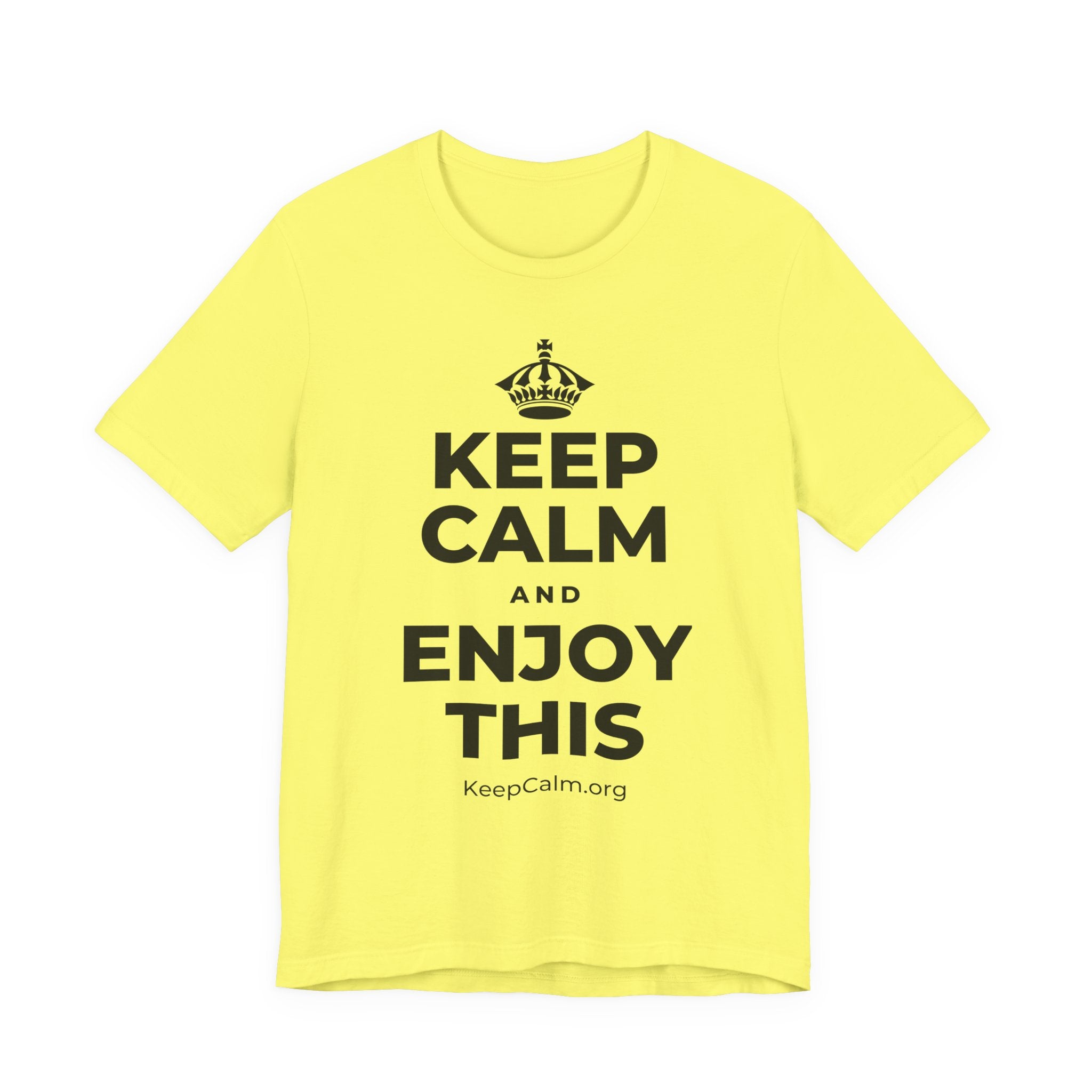 KEEP CALM AND ENJOY THIS T-Shirt (Soft Cream–Heather Mauve)