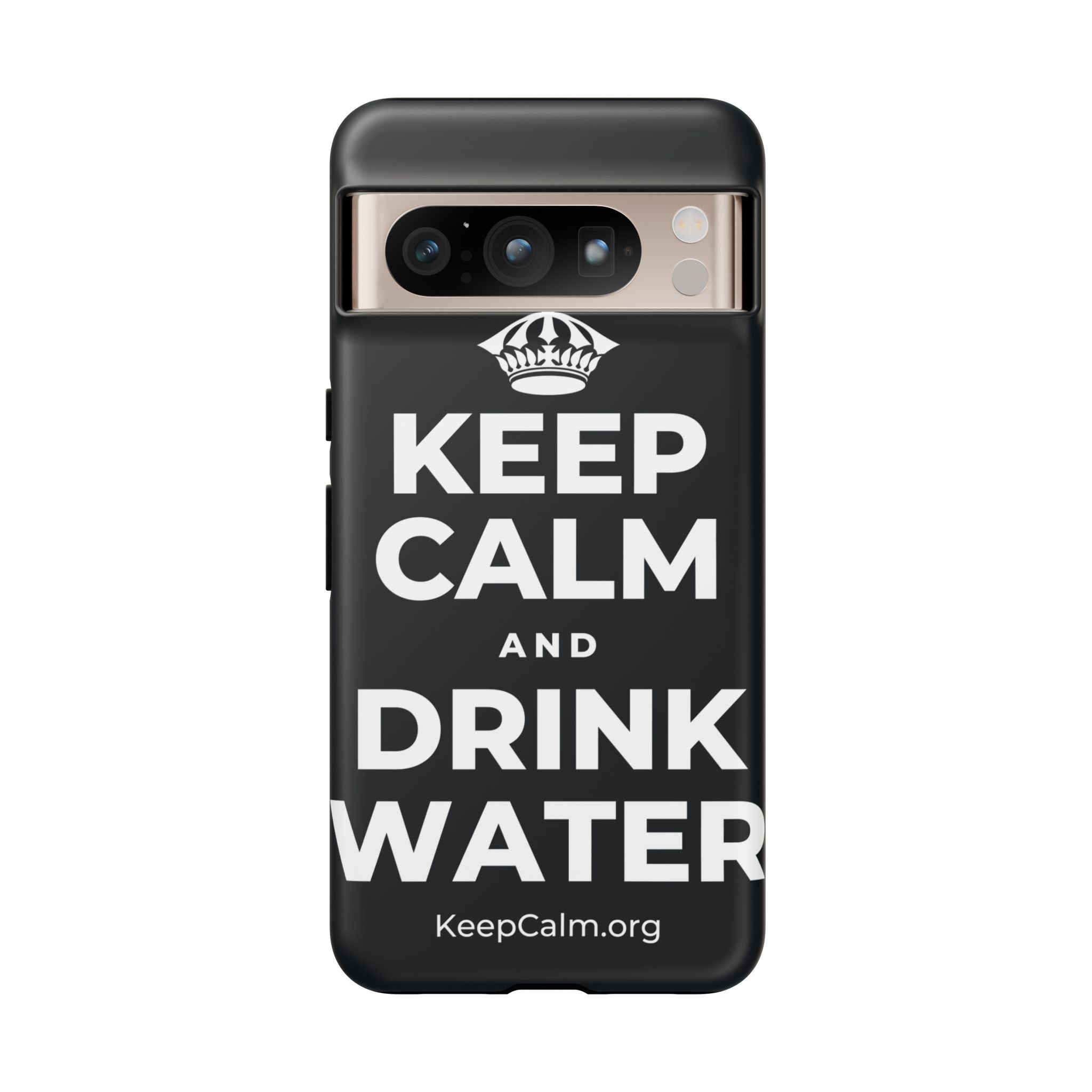 KEEP CALM AND DRINK WATER Phone Case (Dark)