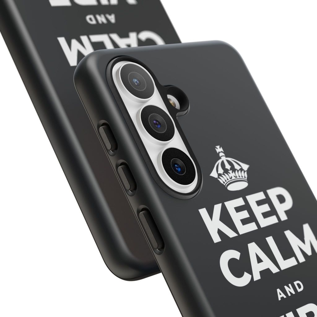 KEEP CALM AND VIBE WITH ME Phone Case (Dark)