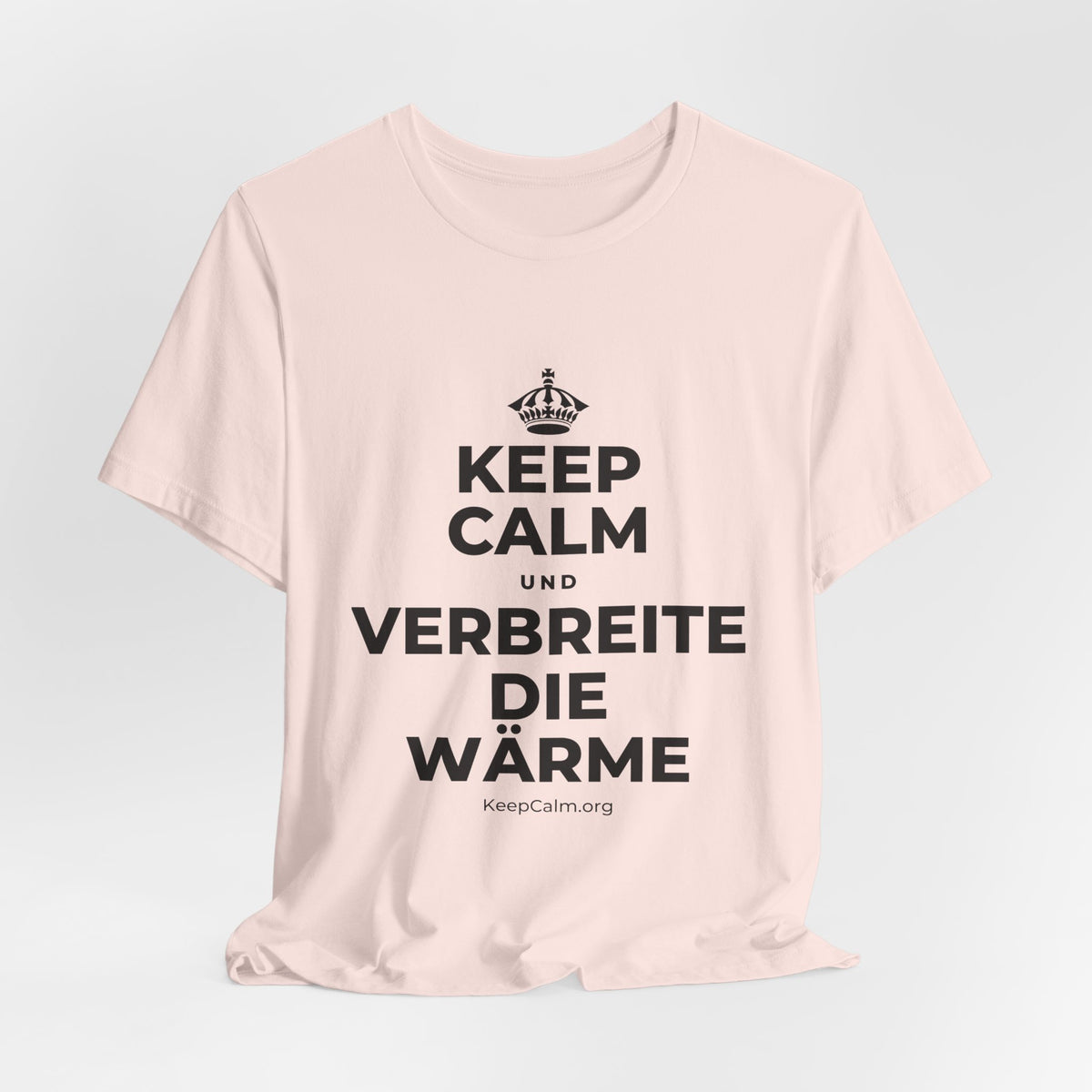 KEEP CALM UND VERBREITE DIE WÄRME T-Shirt (Soft Cream–Heather Mauve)