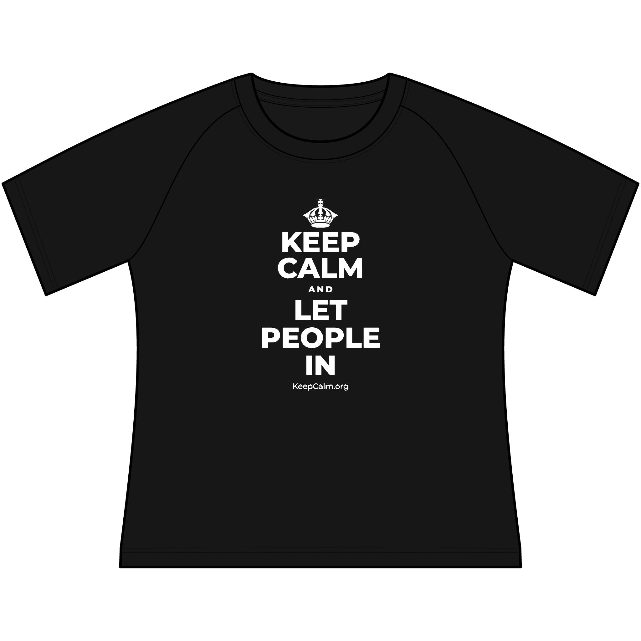 KEEP CALM AND LET PEOPLE IN Women's Raglan Tee