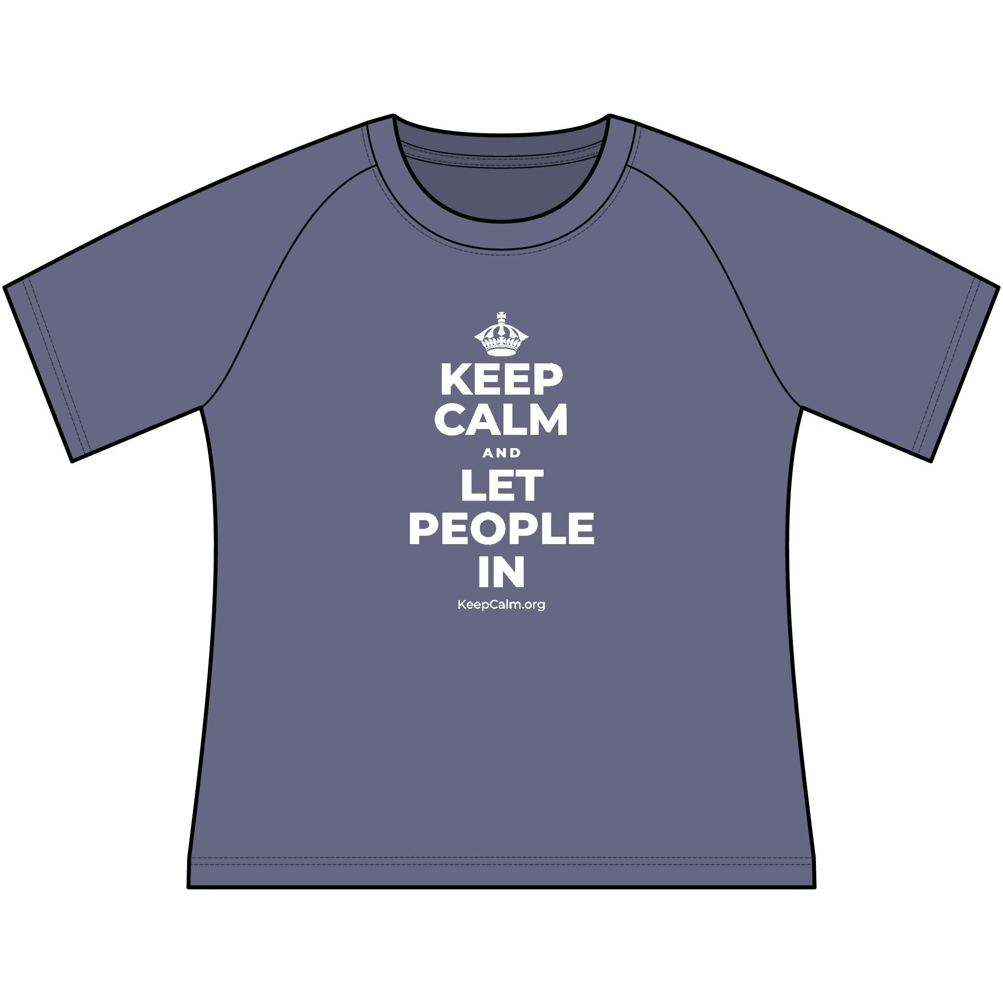 KEEP CALM AND LET PEOPLE IN Women's Raglan Tee