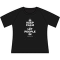 KEEP CALM AND LET PEOPLE IN Women's Raglan Tee