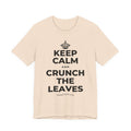 KEEP CALM AND CRUNCH THE LEAVES T-Shirt (Soft Cream–Heather Mauve)