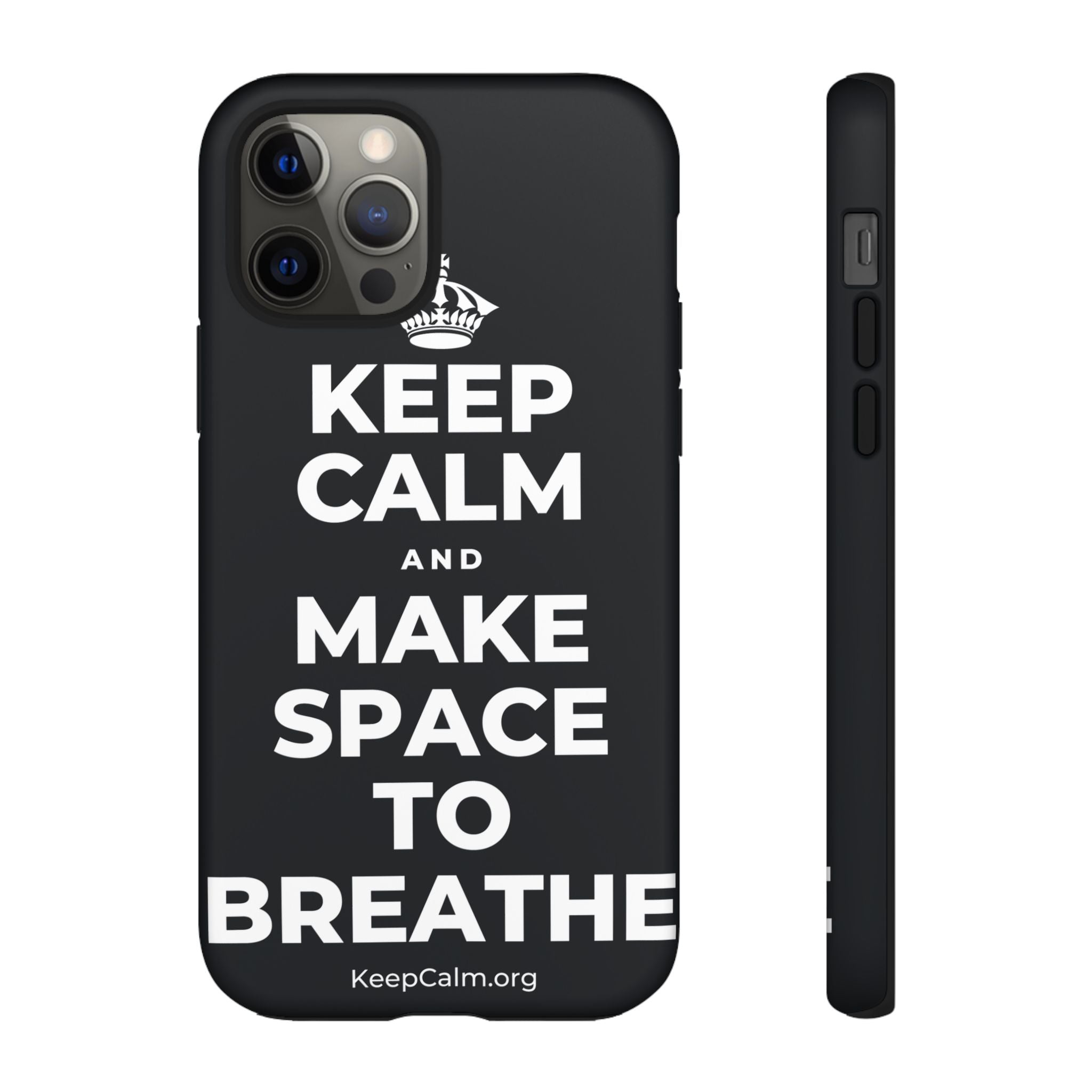 KEEP CALM AND MAKE SPACE TO BREATHE Phone Case (Dark)