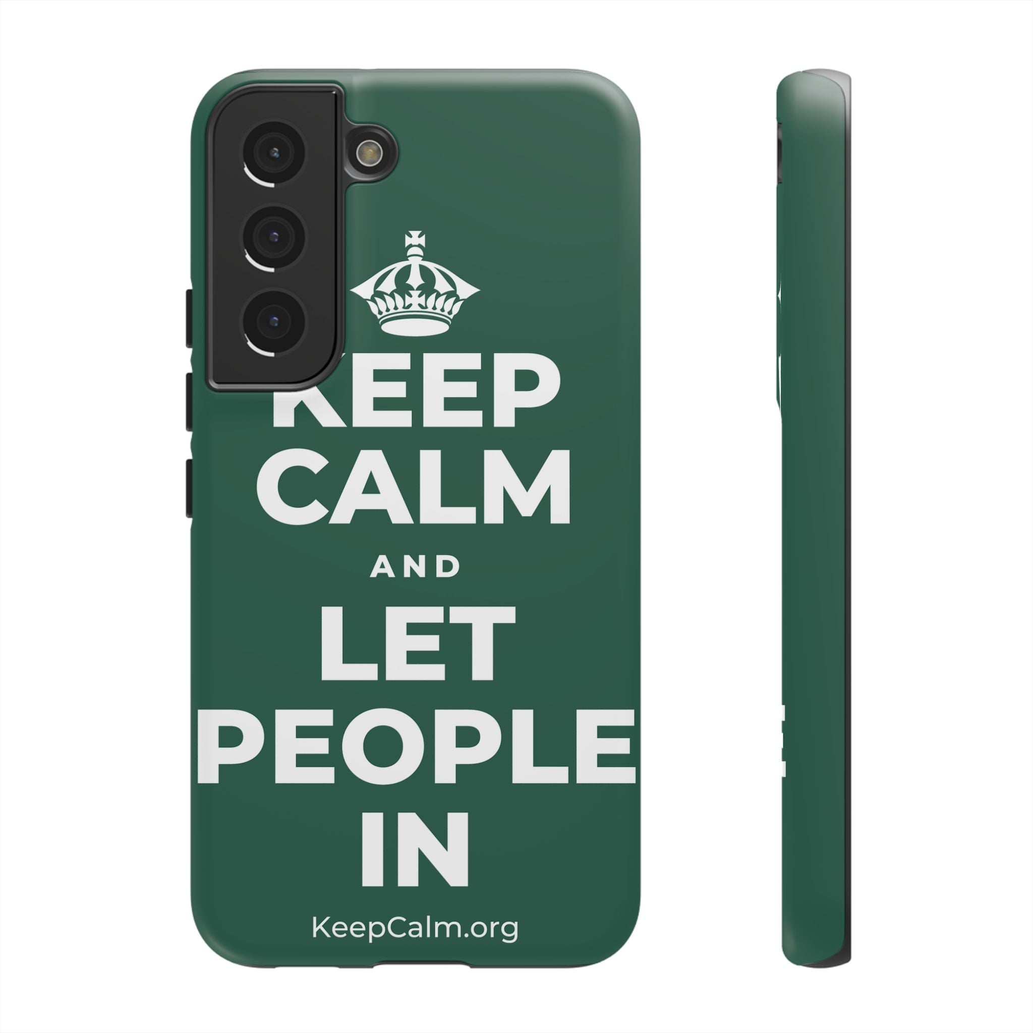 KEEP CALM AND LET PEOPLE IN Phone Case