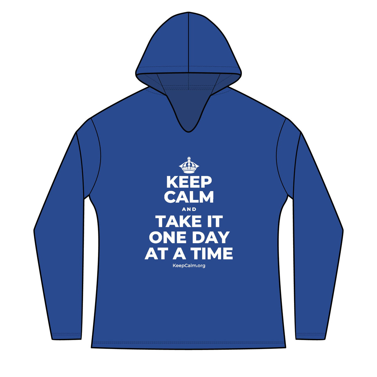 KEEP CALM AND TAKE IT ONE DAY AT A TIME Women's Long Sleeve Hoodie