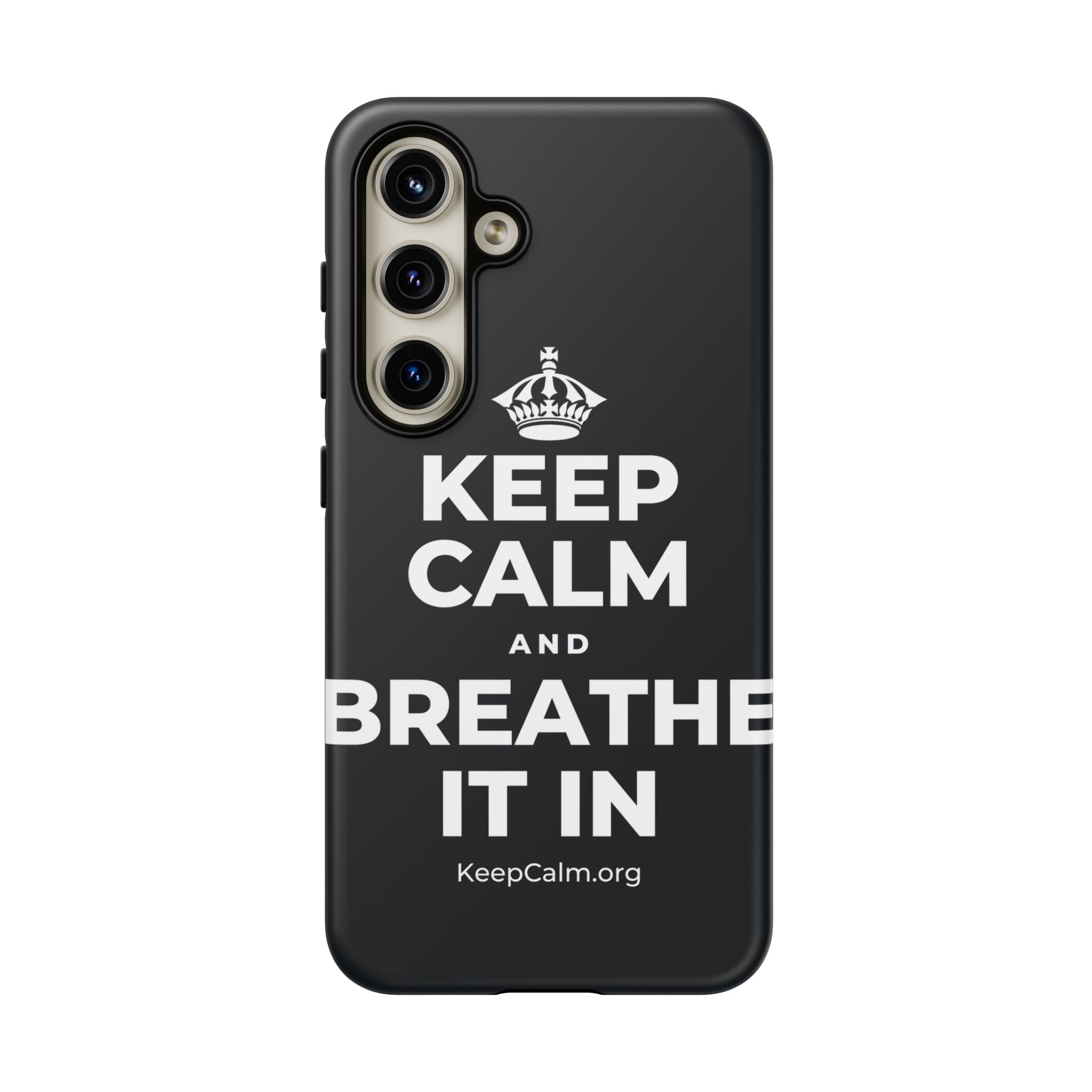KEEP CALM AND BREATHE IT IN Phone Case (Dark)