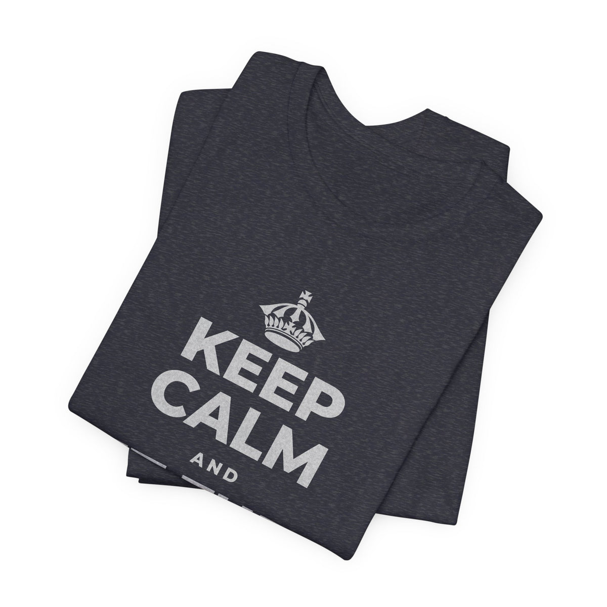 KEEP CALM AND LET THEM LOOK T-Shirt (White–Asphalt)