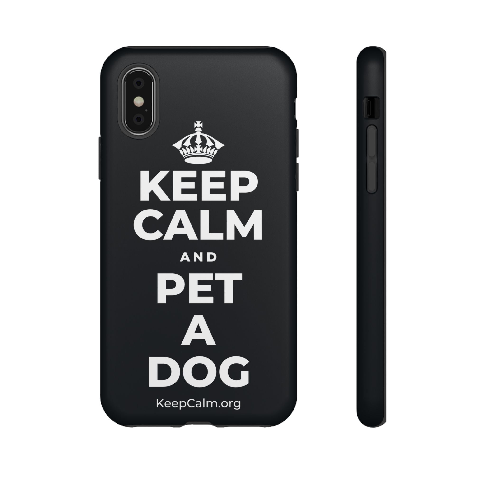 KEEP CALM AND PET A DOG Phone Case (Dark)