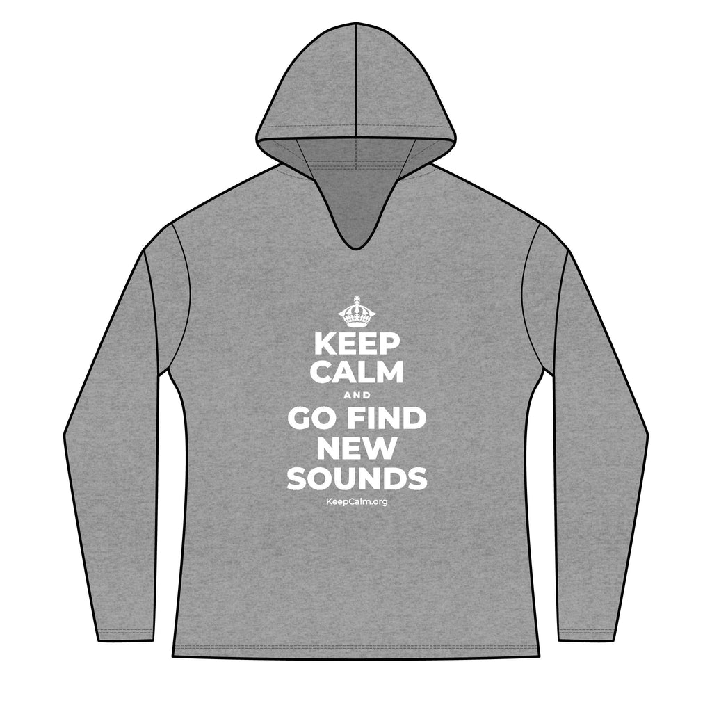 KEEP CALM AND GO FIND NEW SOUNDS Women's Long Sleeve Hoodie