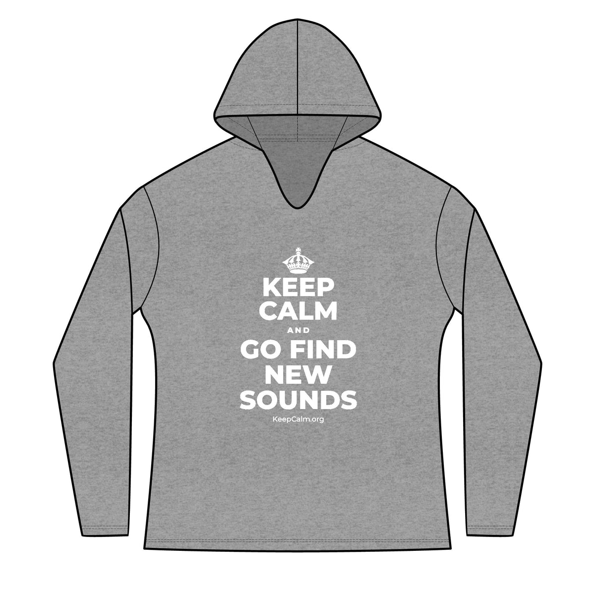 KEEP CALM AND GO FIND NEW SOUNDS Women's Long Sleeve Hoodie