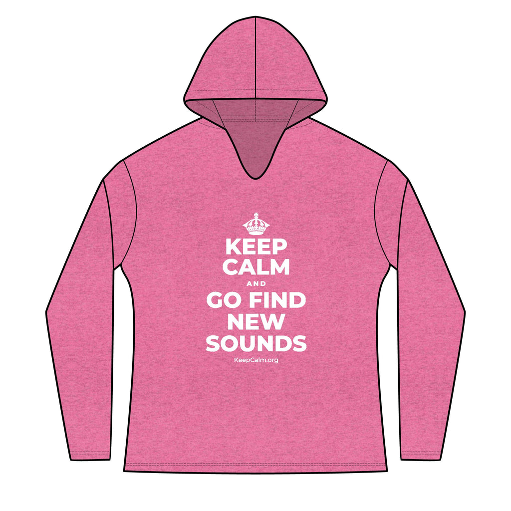 KEEP CALM AND GO FIND NEW SOUNDS Women's Long Sleeve Hoodie