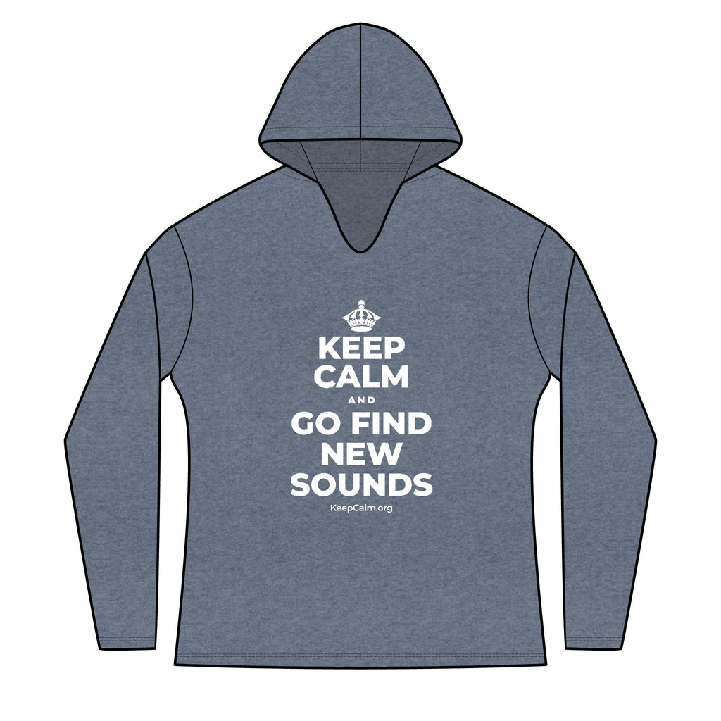 KEEP CALM AND GO FIND NEW SOUNDS Women's Long Sleeve Hoodie