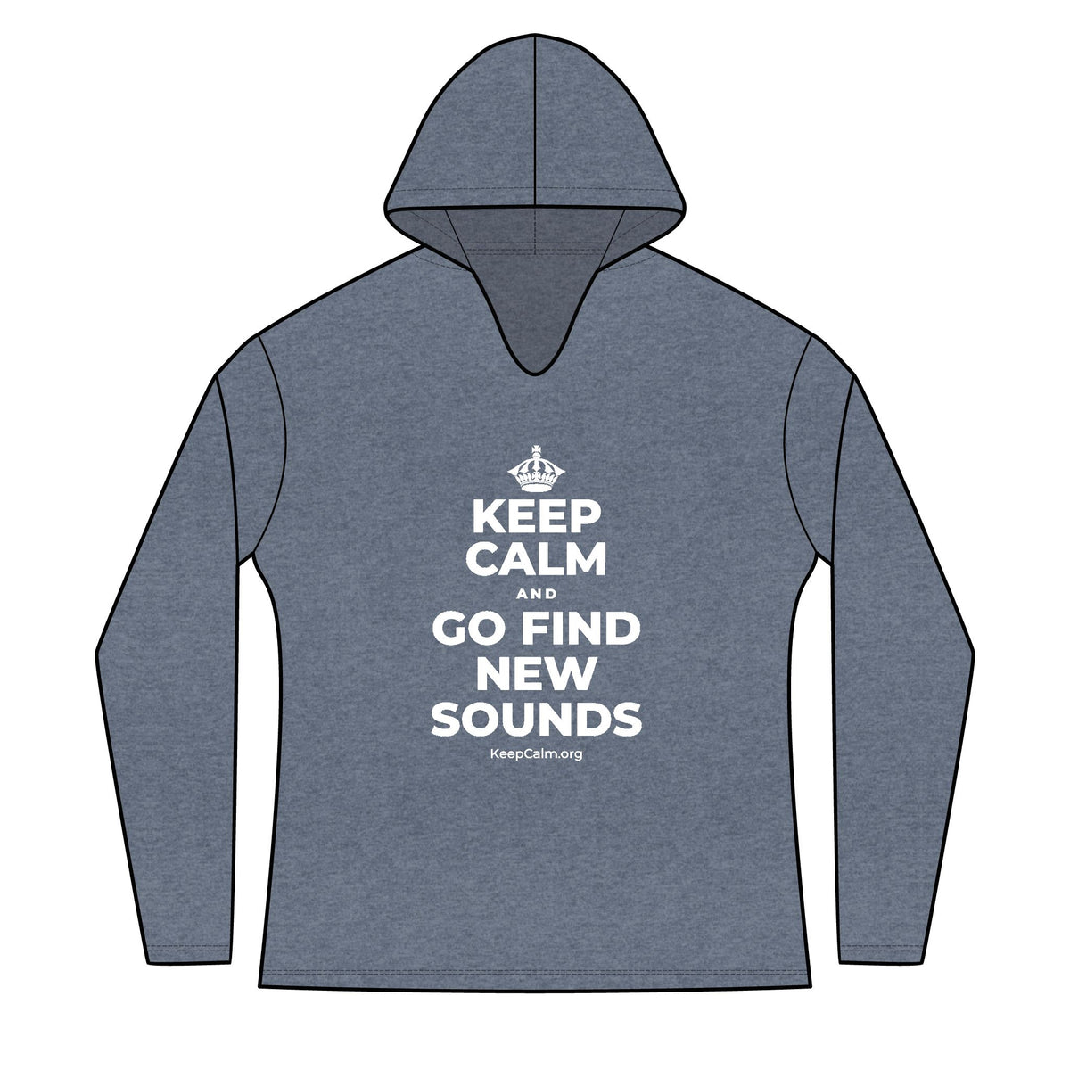 KEEP CALM AND GO FIND NEW SOUNDS Women's Long Sleeve Hoodie