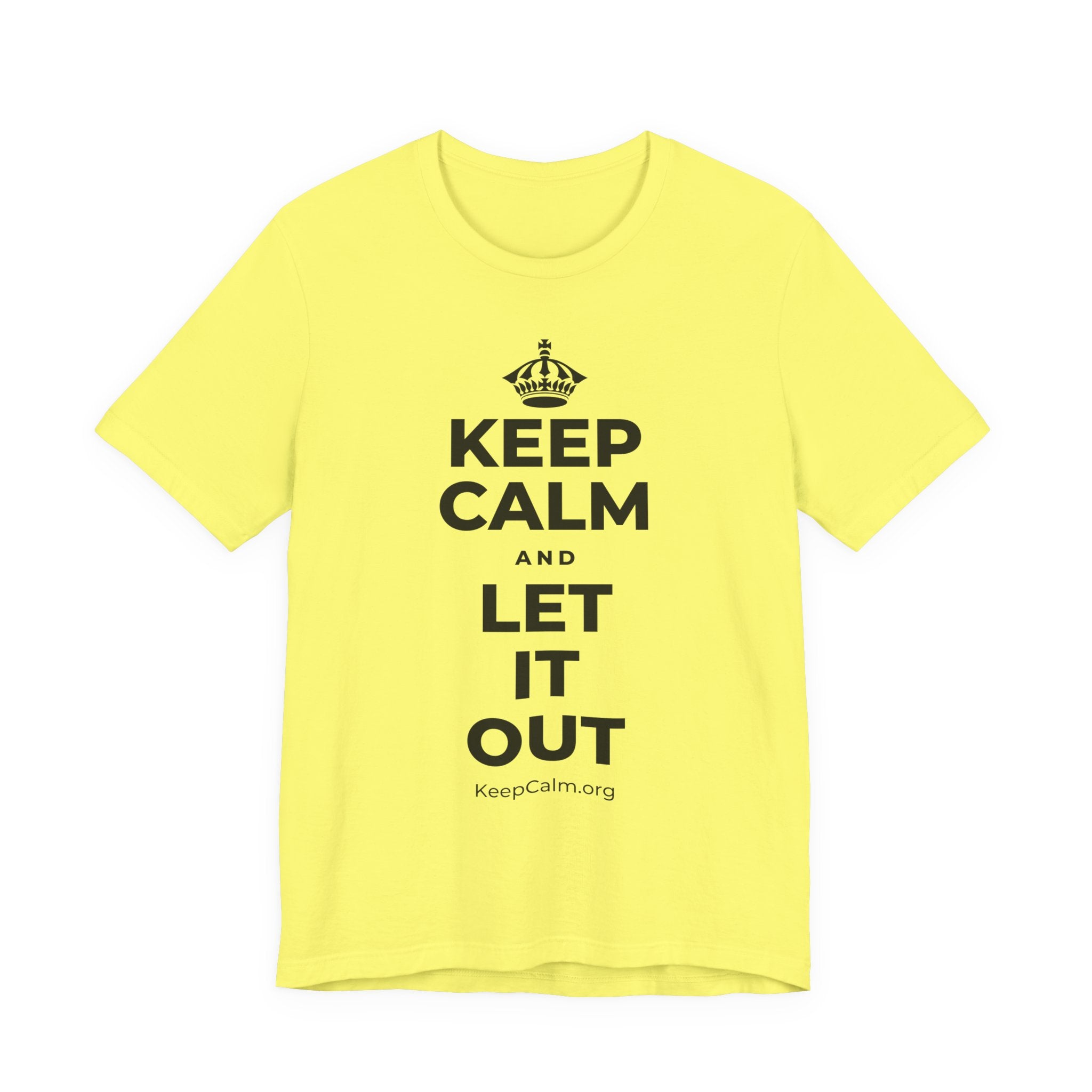 KEEP CALM AND LET IT OUT T-Shirt (Soft Cream–Heather Mauve)