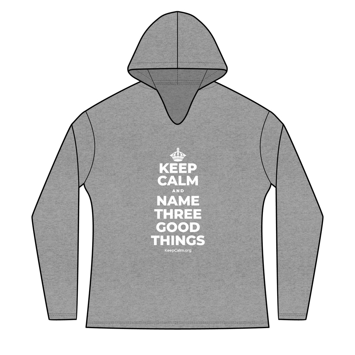 KEEP CALM AND NAME THREE GOOD THINGS Women's Long Sleeve Hoodie