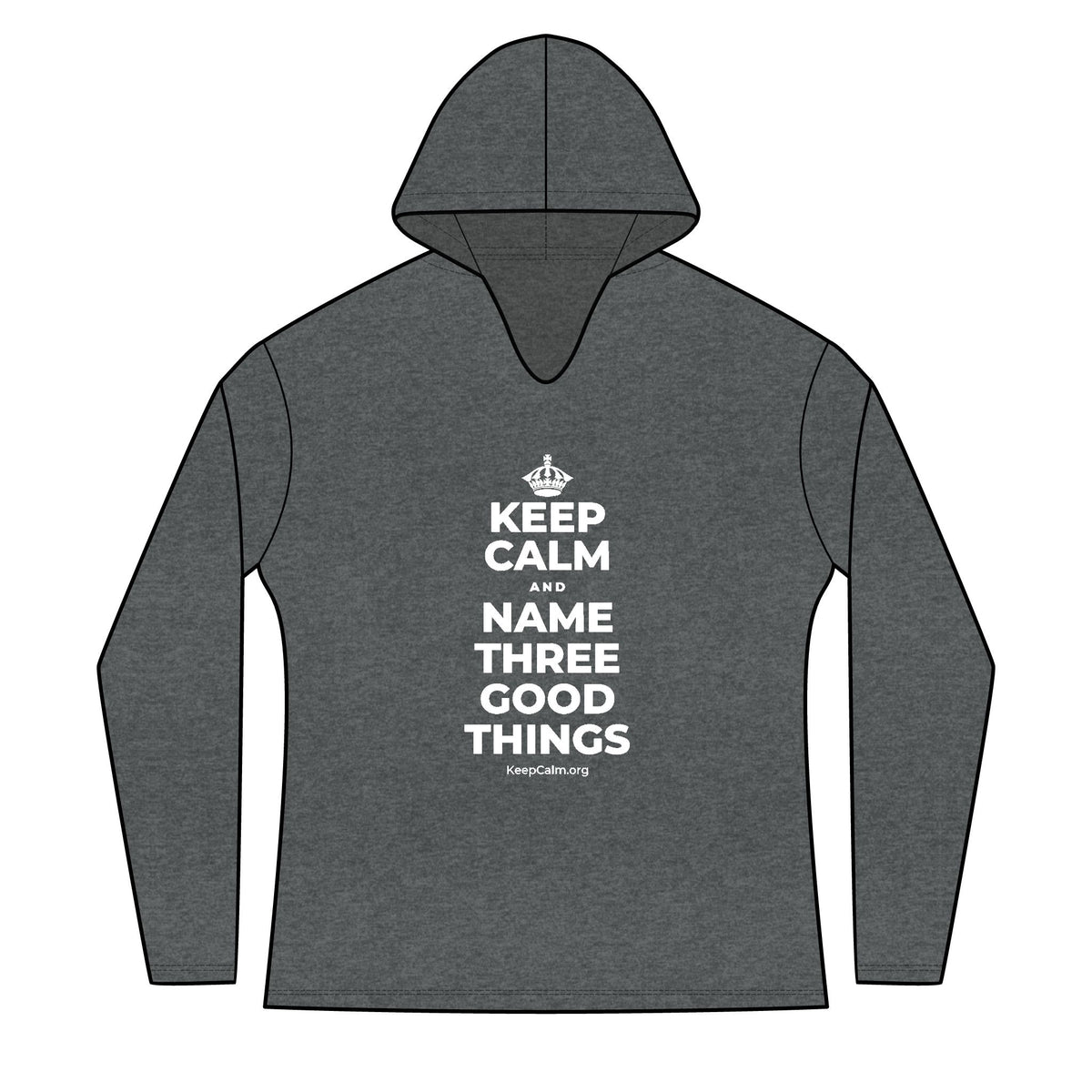 KEEP CALM AND NAME THREE GOOD THINGS Women's Long Sleeve Hoodie