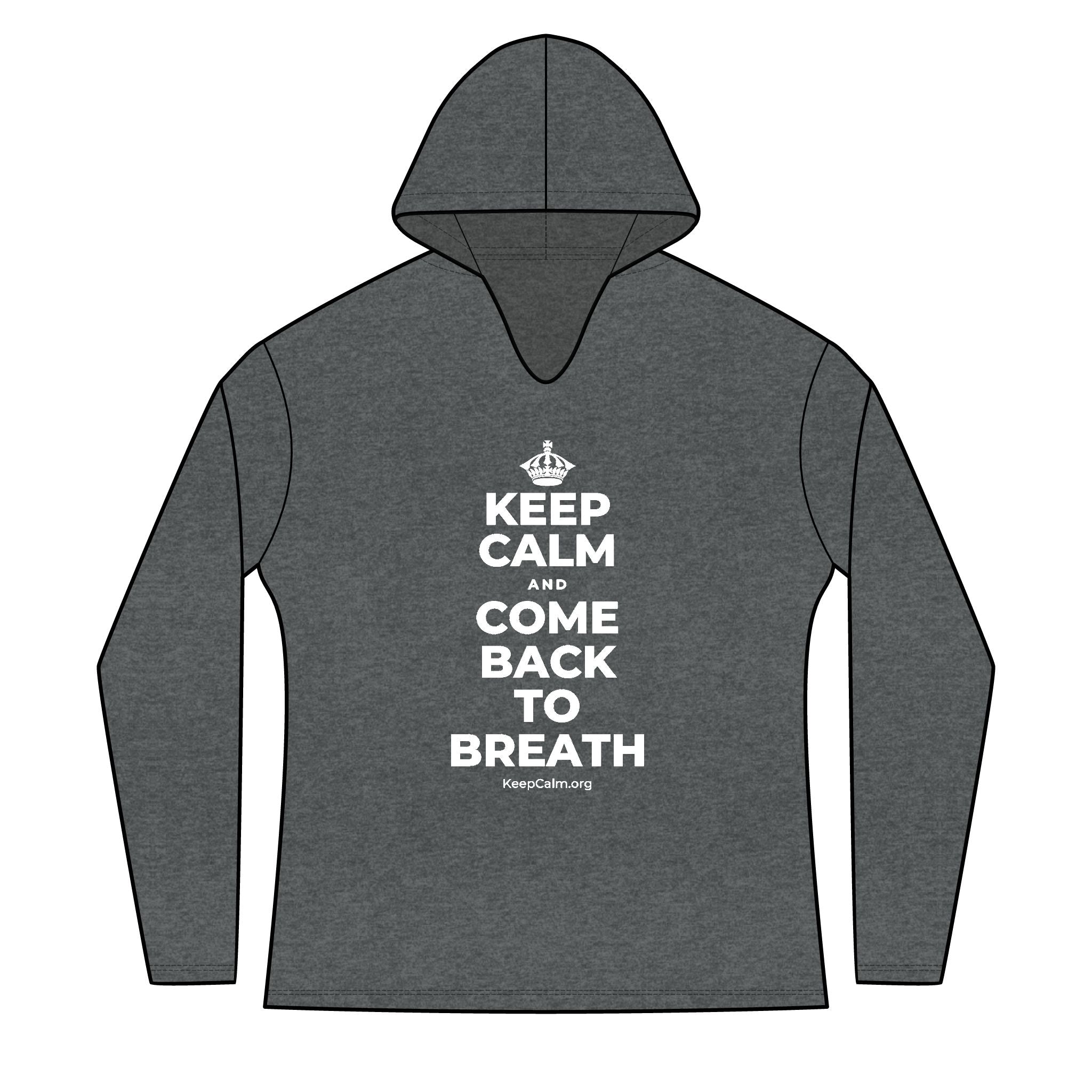 KEEP CALM AND COME BACK TO BREATH Women's Long Sleeve Hoodie