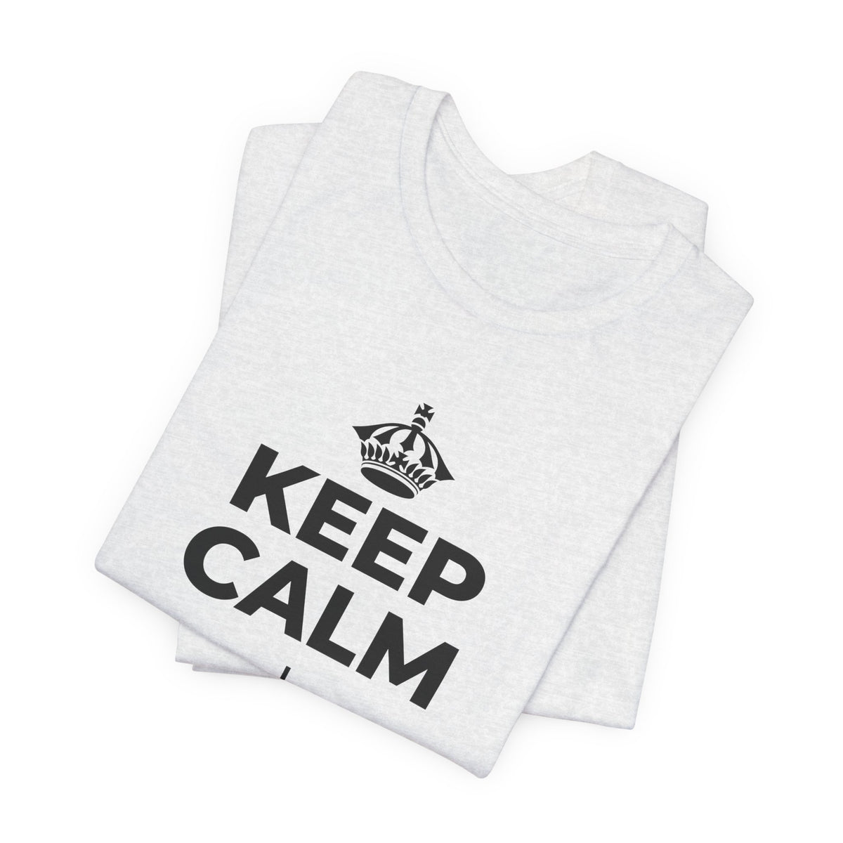 KEEP CALM І ГРАЙСЯ БІЛЬШЕ T-Shirt (Soft Cream–Heather Mauve)
