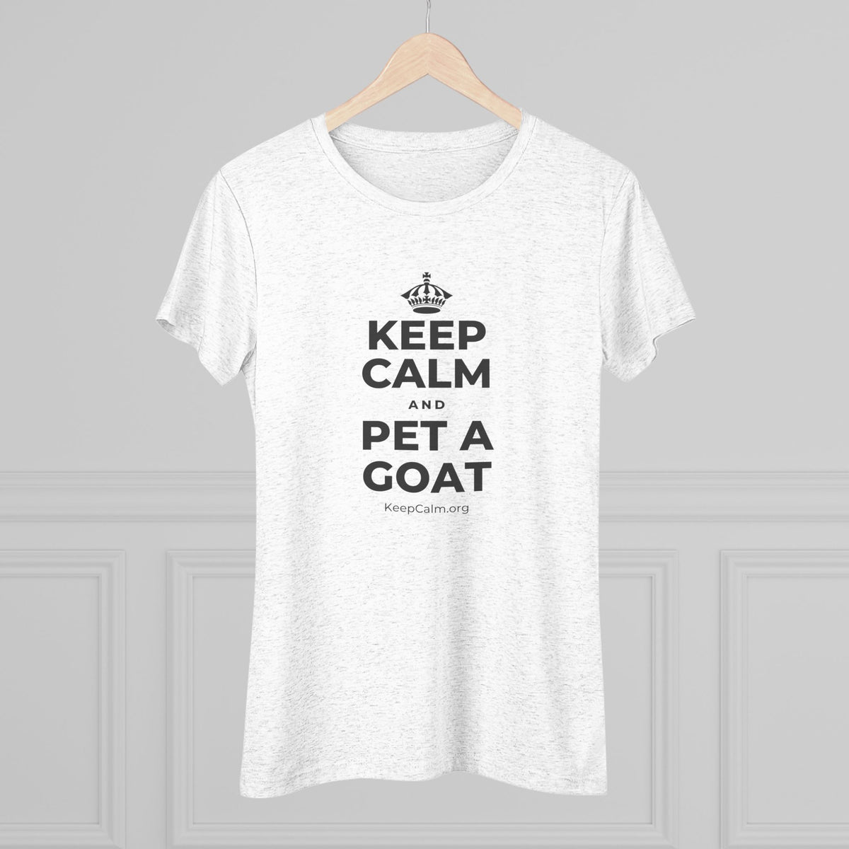 KEEP CALM AND PET A GOAT Women's Tri-Blend Tee