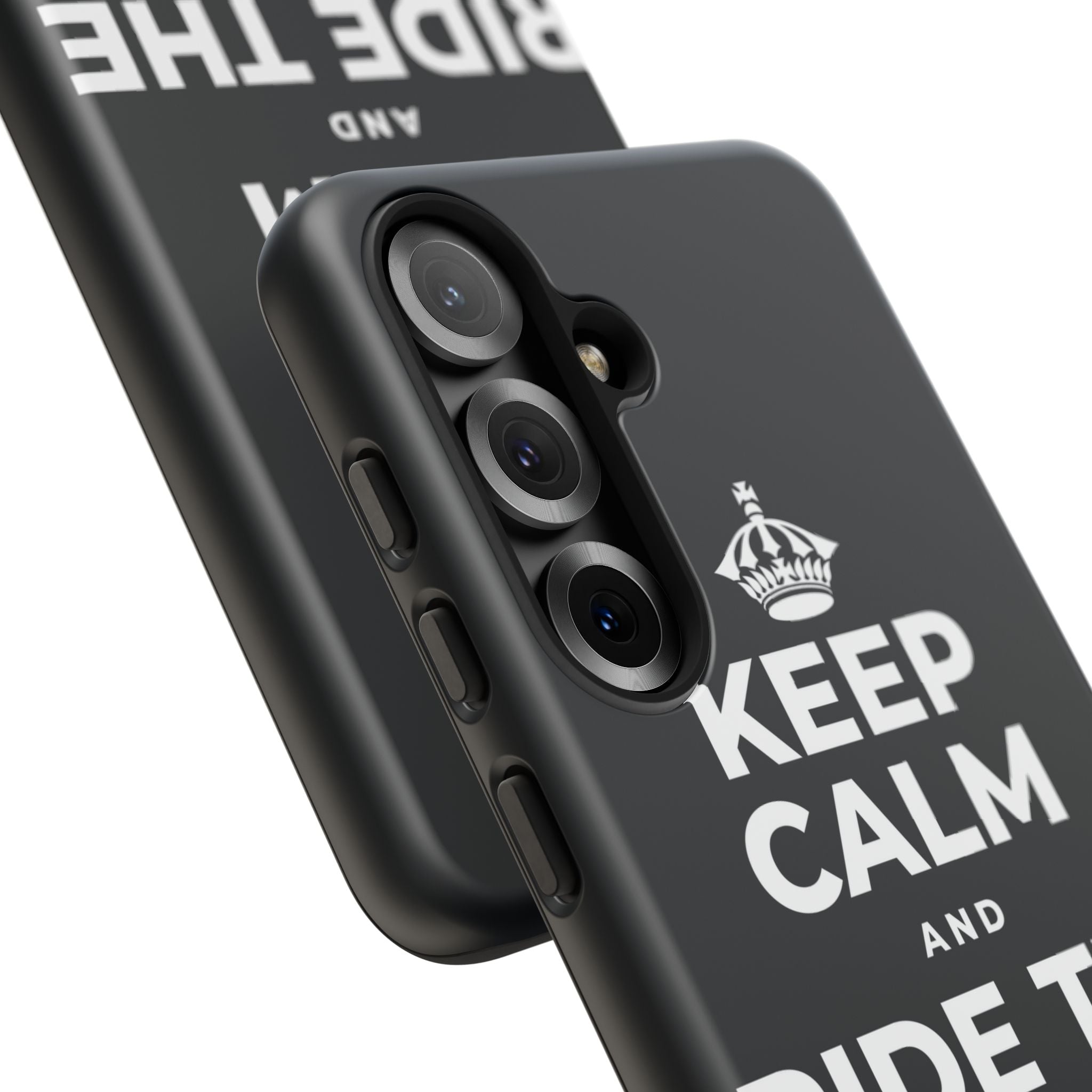 KEEP CALM AND RIDE THE GOOD WAVE Phone Case (Dark)