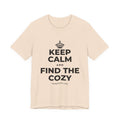KEEP CALM AND FIND THE COZY T-Shirt (Soft Cream–Heather Mauve)