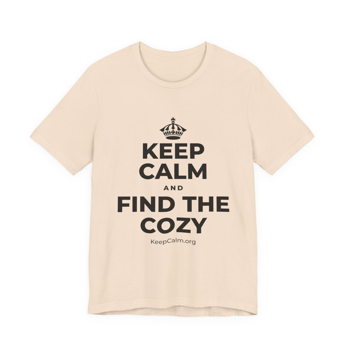 KEEP CALM AND FIND THE COZY T-Shirt (Soft Cream–Heather Mauve)