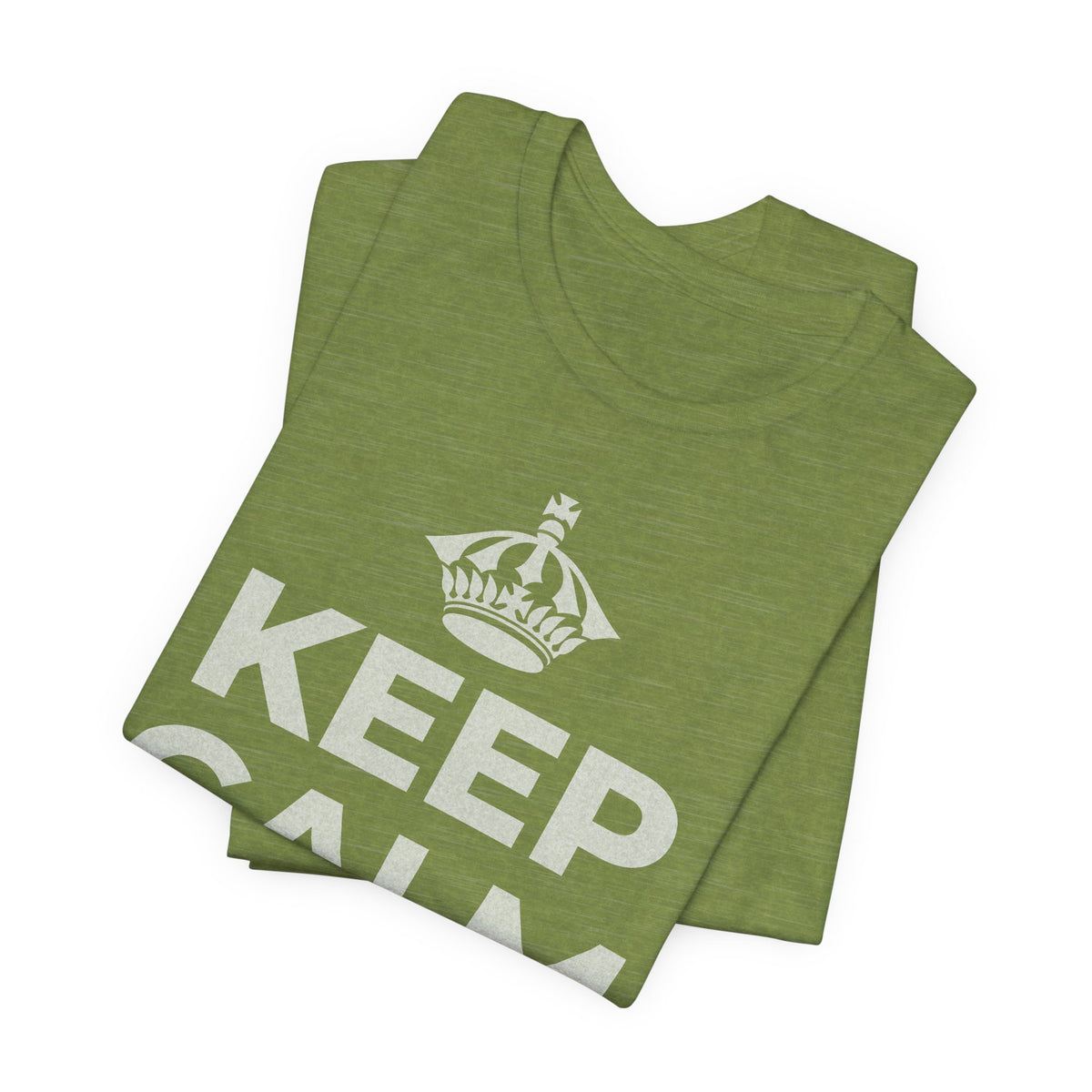 KEEP CALM AND 見知らぬ人に微笑んで T-Shirt (Baby Blue–Silver)