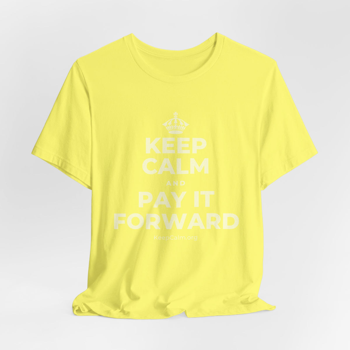 KEEP CALM AND PAY IT FORWARD T-Shirt (Soft Cream–Heather Mauve)