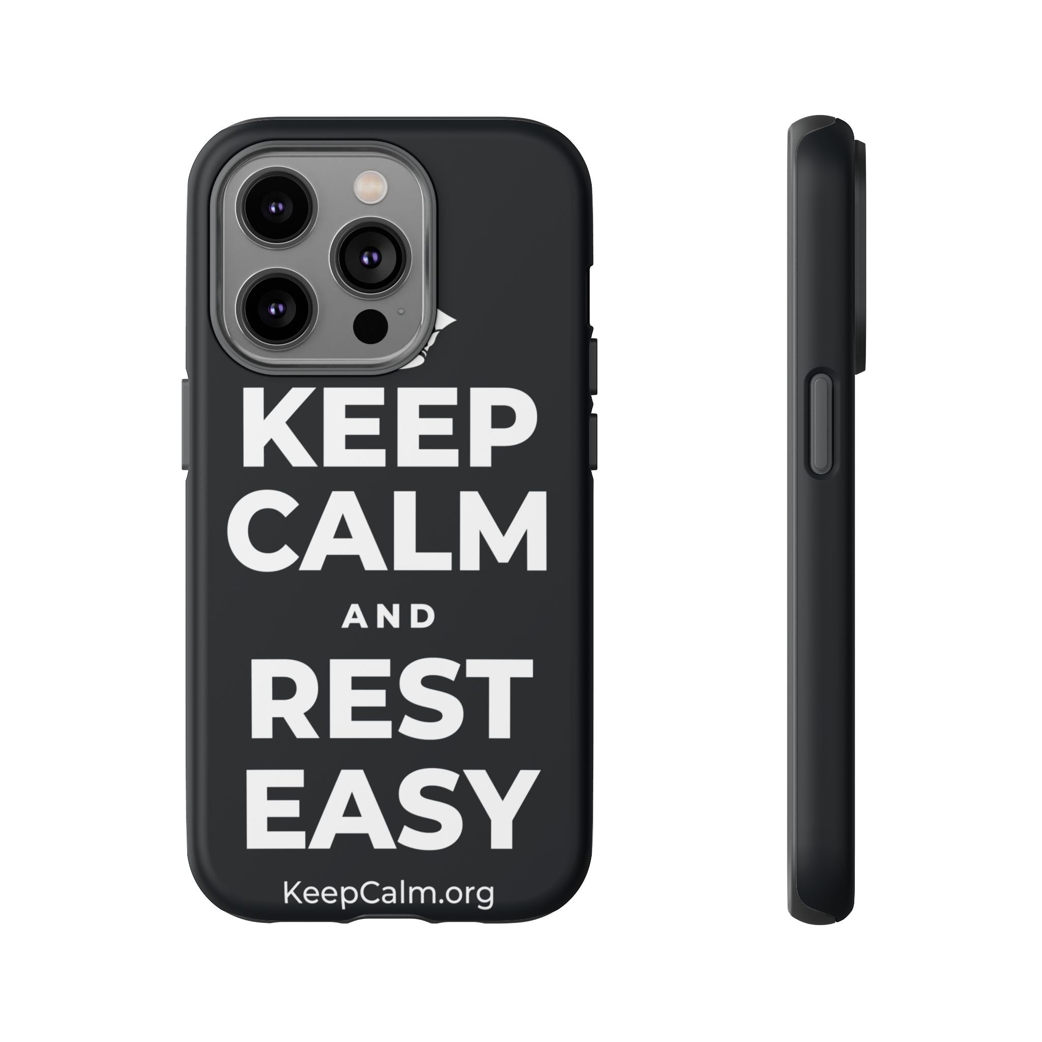 KEEP CALM AND REST EASY Phone Case (Dark)